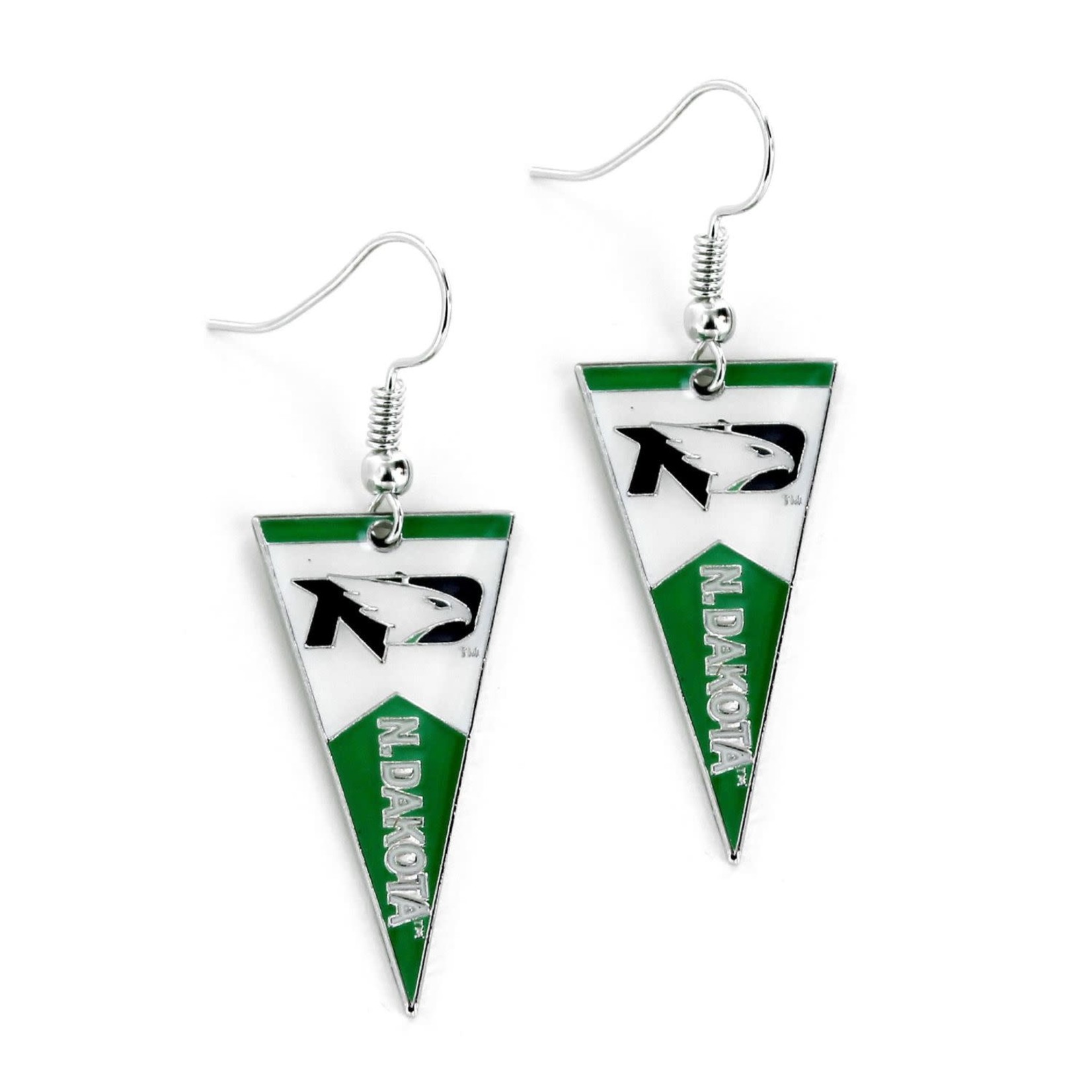 North Dakota Fighting Hawks Pennant Earrings - Sioux Shop at Ralph