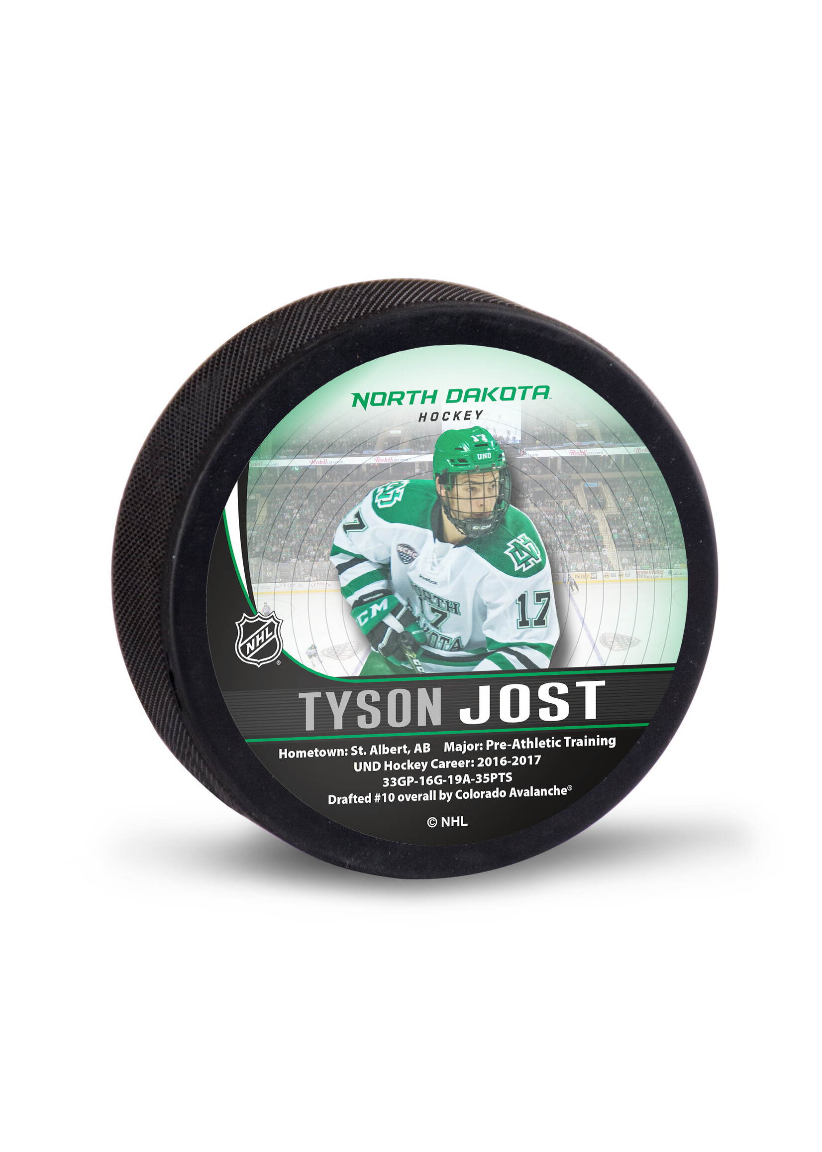 Wincraft UND Alumni Tyson Jost Puck