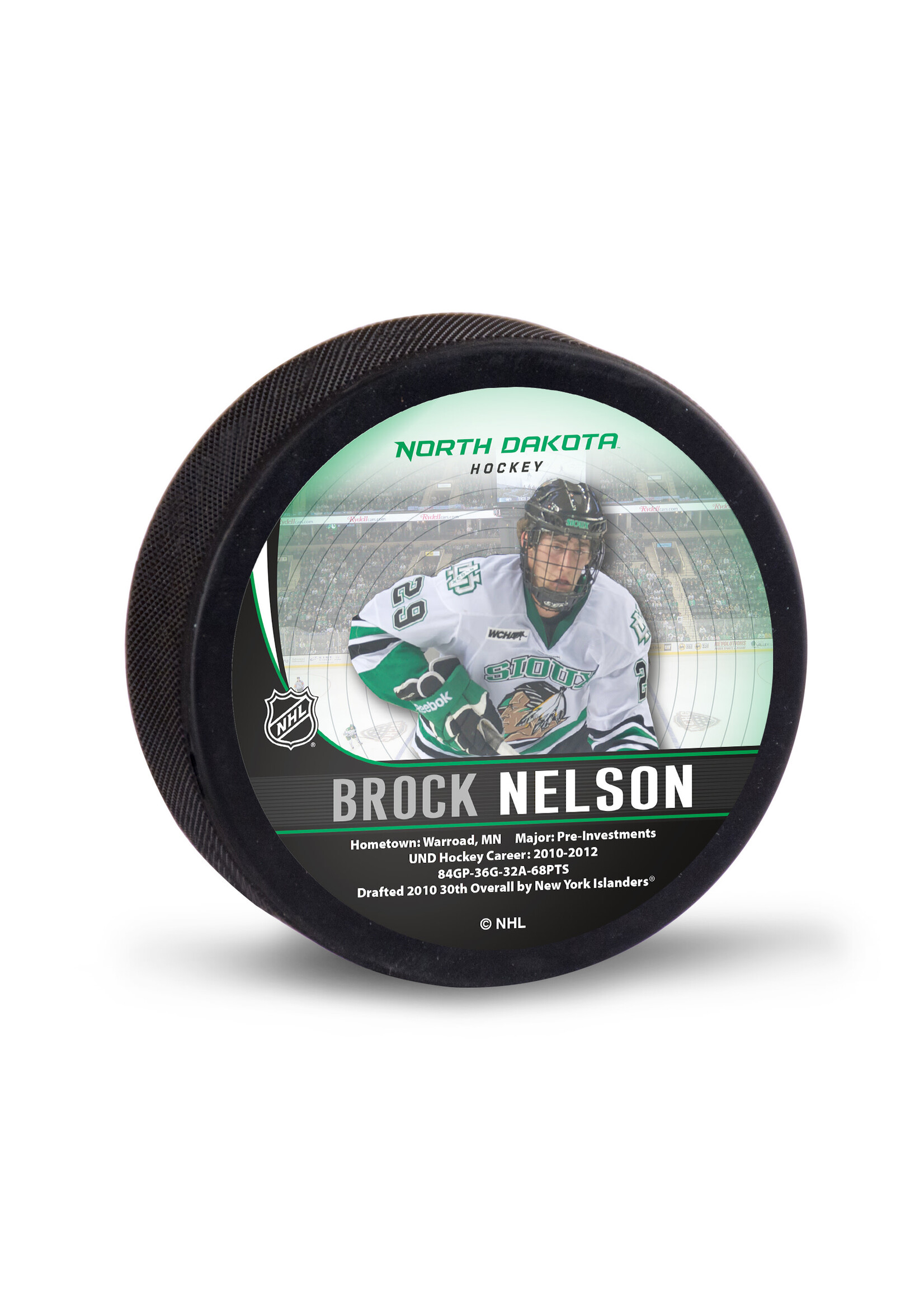 Wincraft UND Alumni Brock Nelson Puck