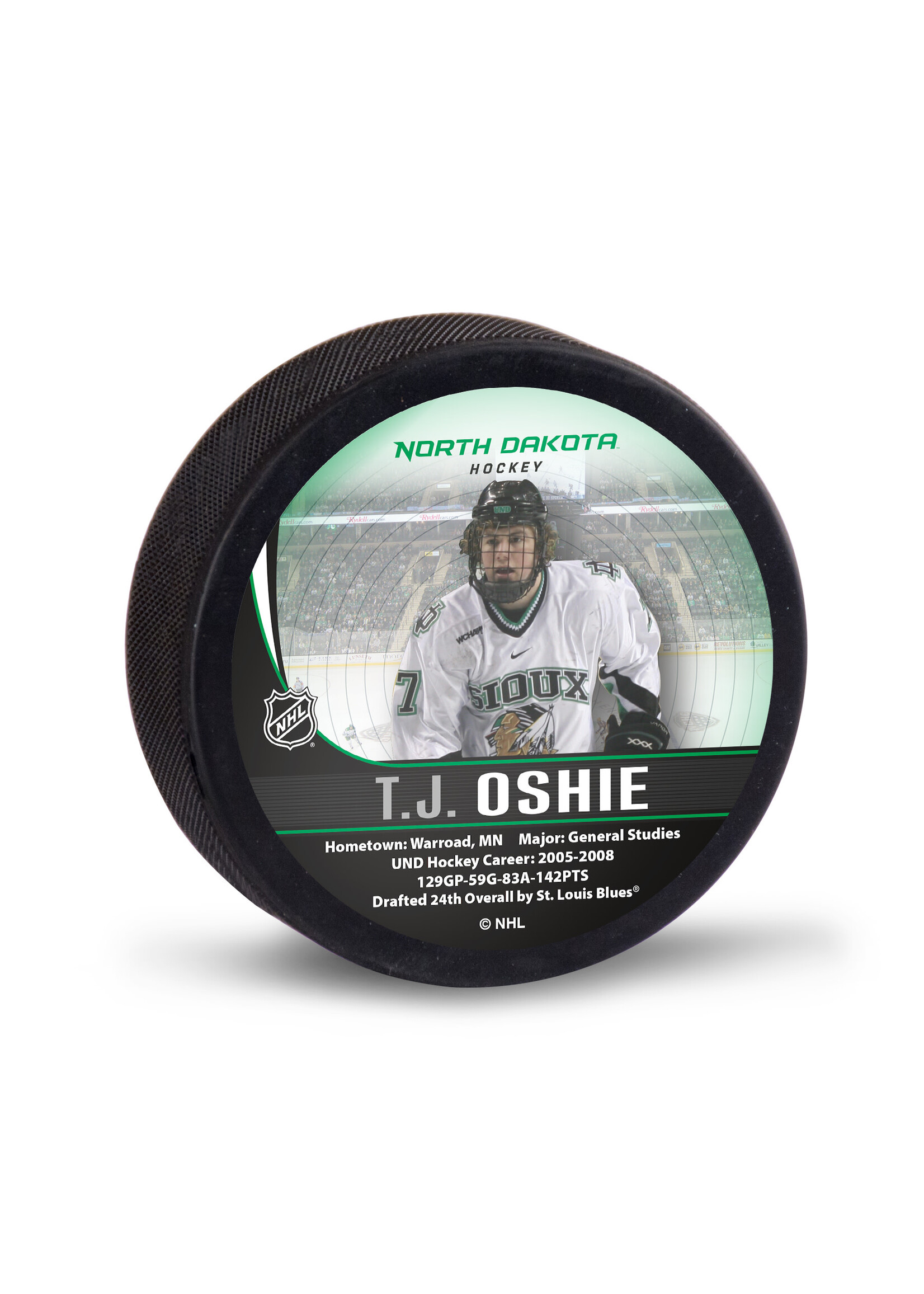 Wincraft UND Alumni T. J . Oshie Puck