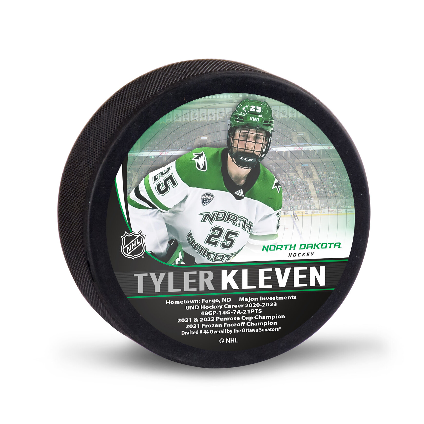 Wincraft UND Alumni Tyler Kleven Puck