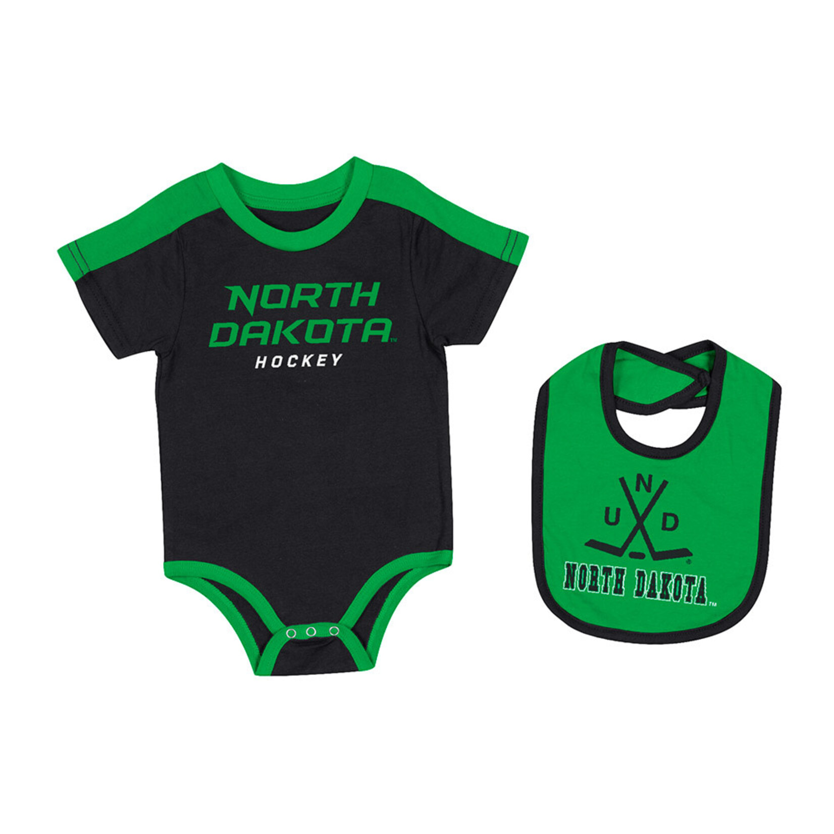 Colosseum Athletics Infant UND Encore Bib and Onesie Set