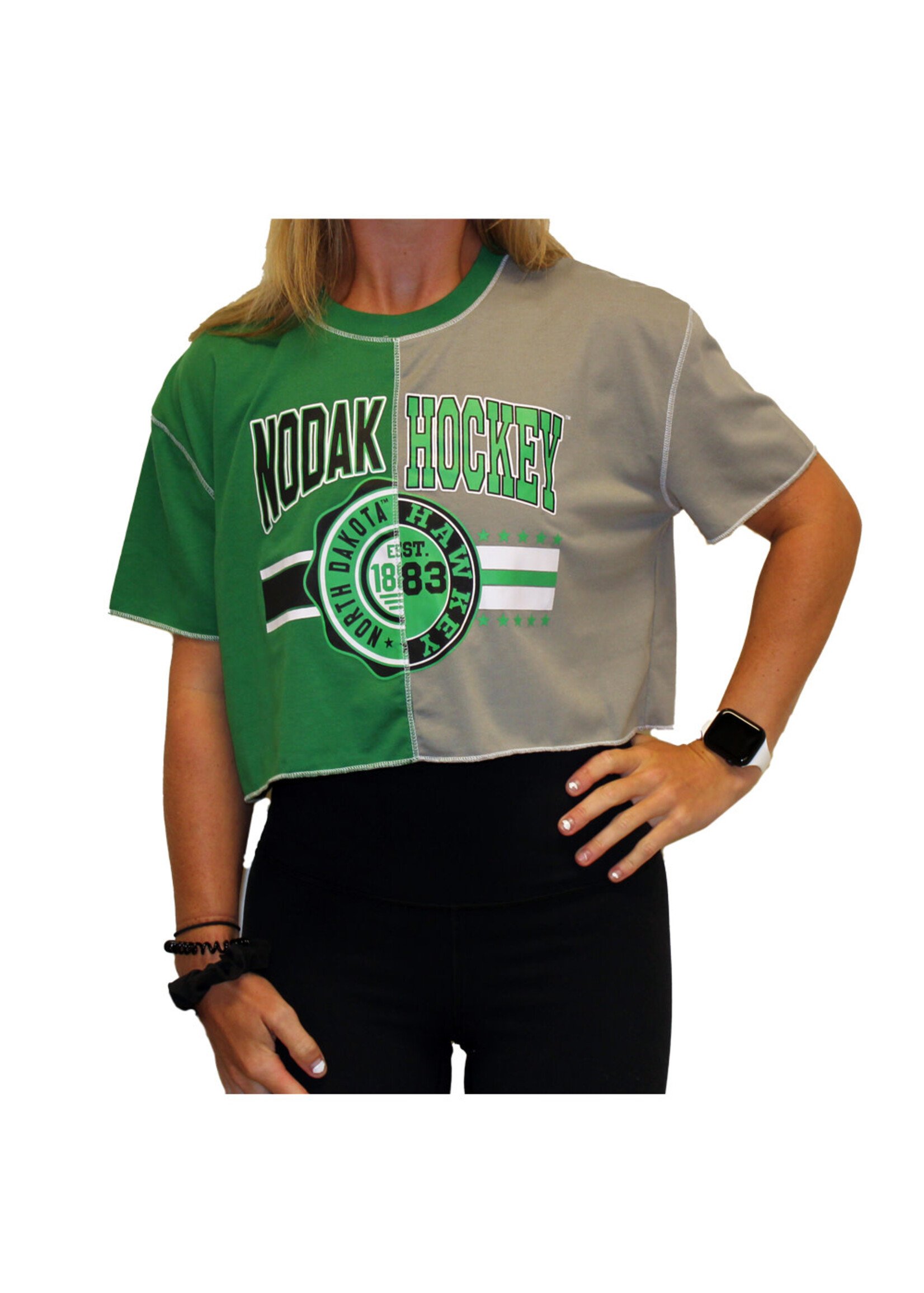 ZooZatZ Colorblock NODAK Hockey Crop