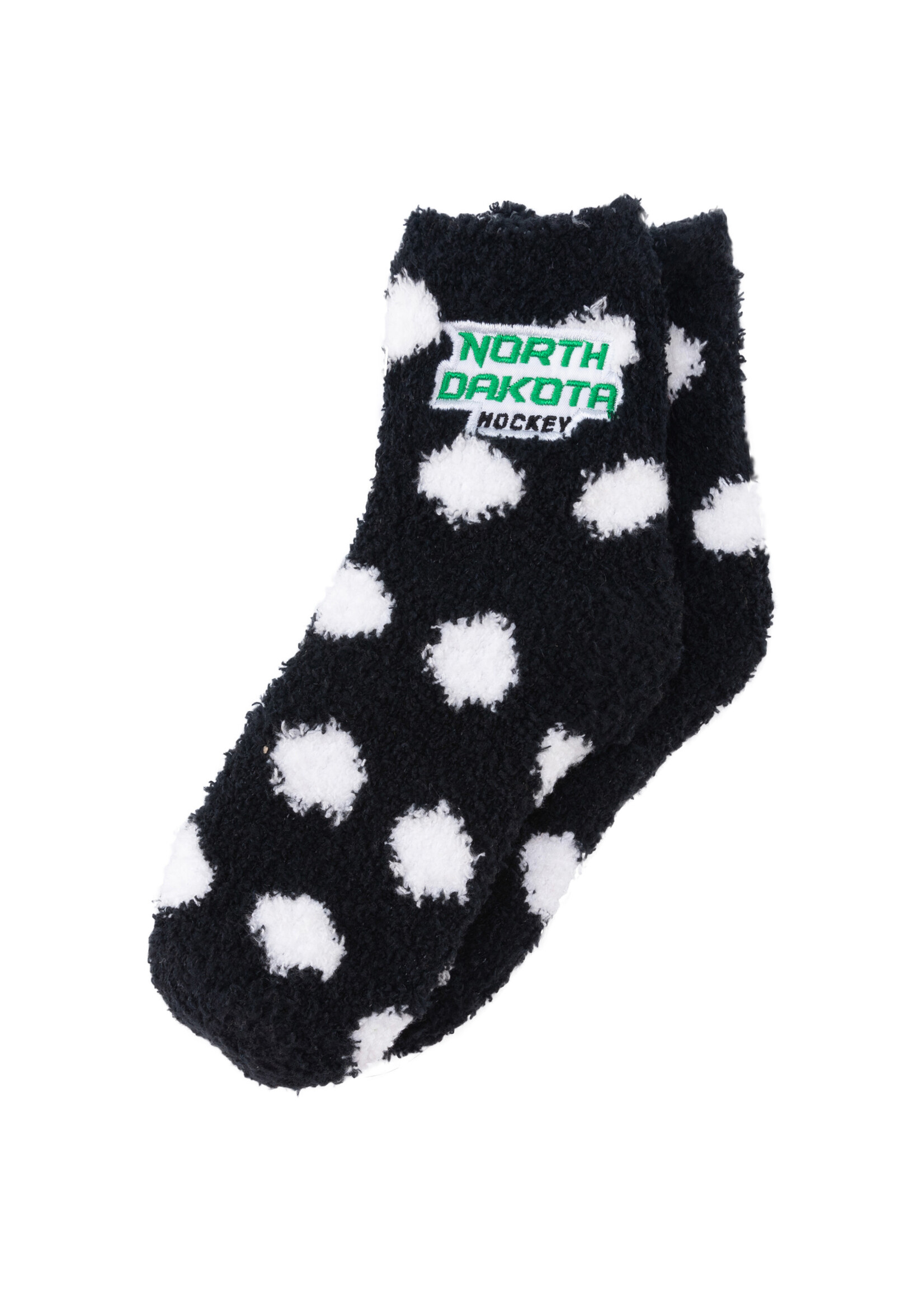 ZooZatZ North Dakota Hockey Youth Fuzzy Dot Sock