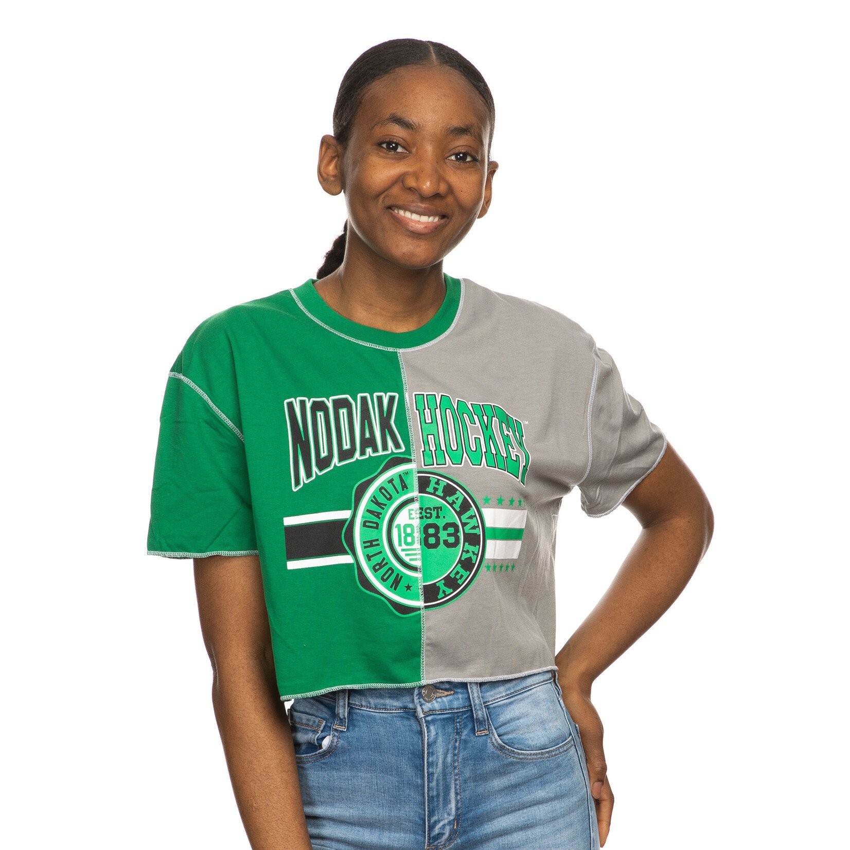 ZooZatZ Colorblock NODAK Hockey Crop