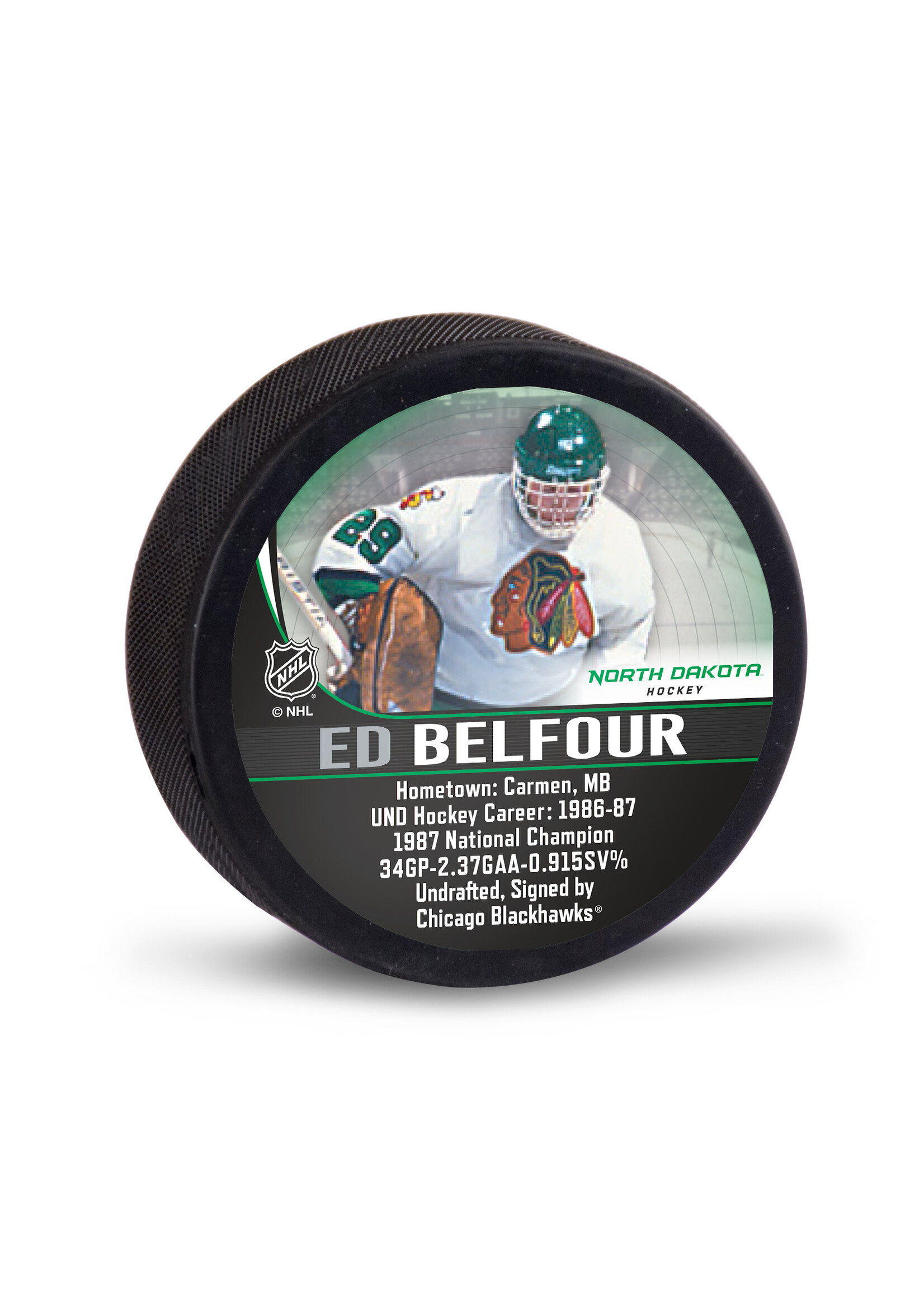 Wincraft UND Alumni Ed Belfour Puck