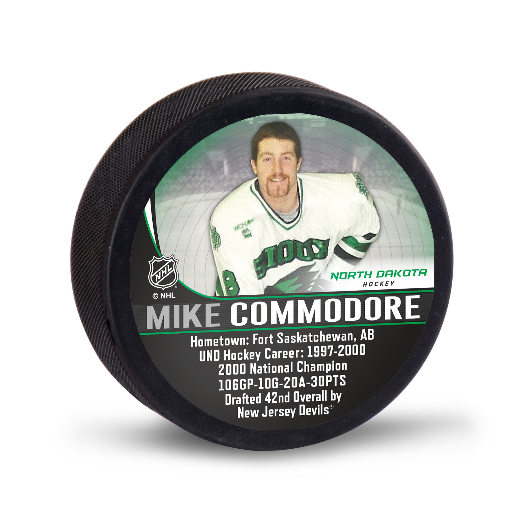 Wincraft UND Alumni Mike Commodore Puck