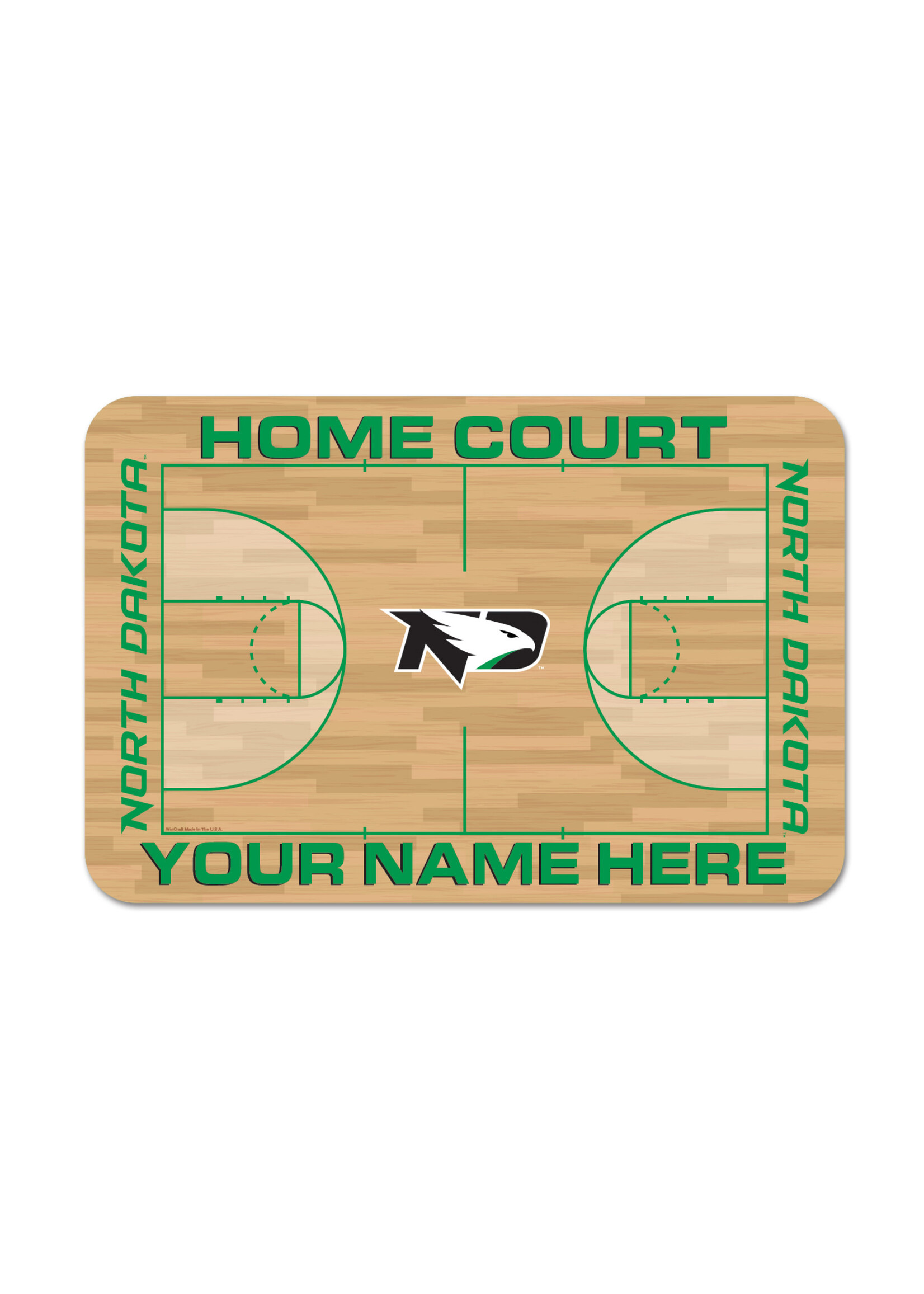 Wincraft Personalized North Dakota Basketball Court 11"x17" Wood Sign