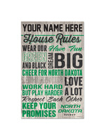 Wincraft Personalized House Rules Wood Sign