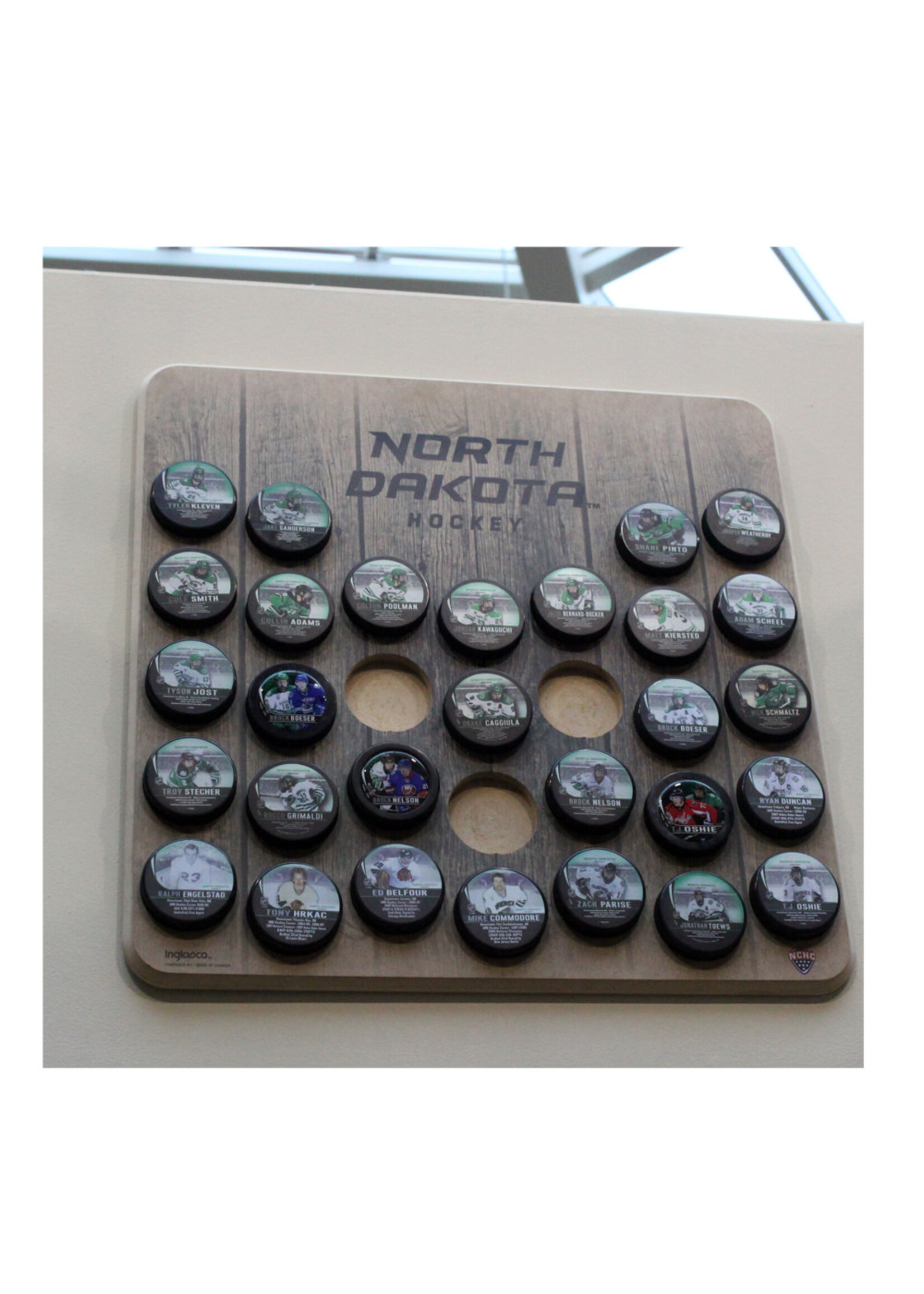 Inglasco Inc ND Hockey Puck Display Wall Plaque
