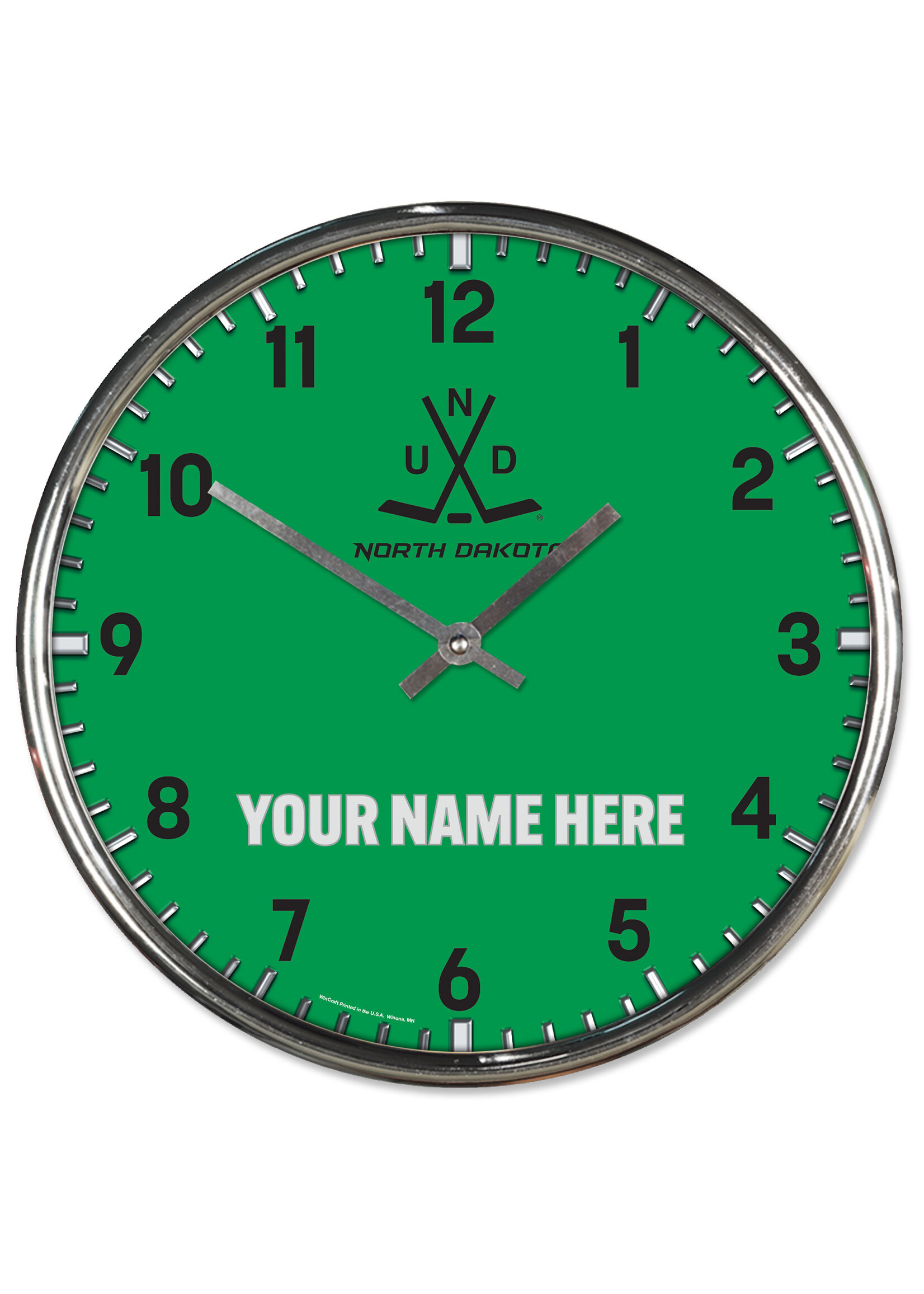 Wincraft Personalized 12" Chrome Wall Clock