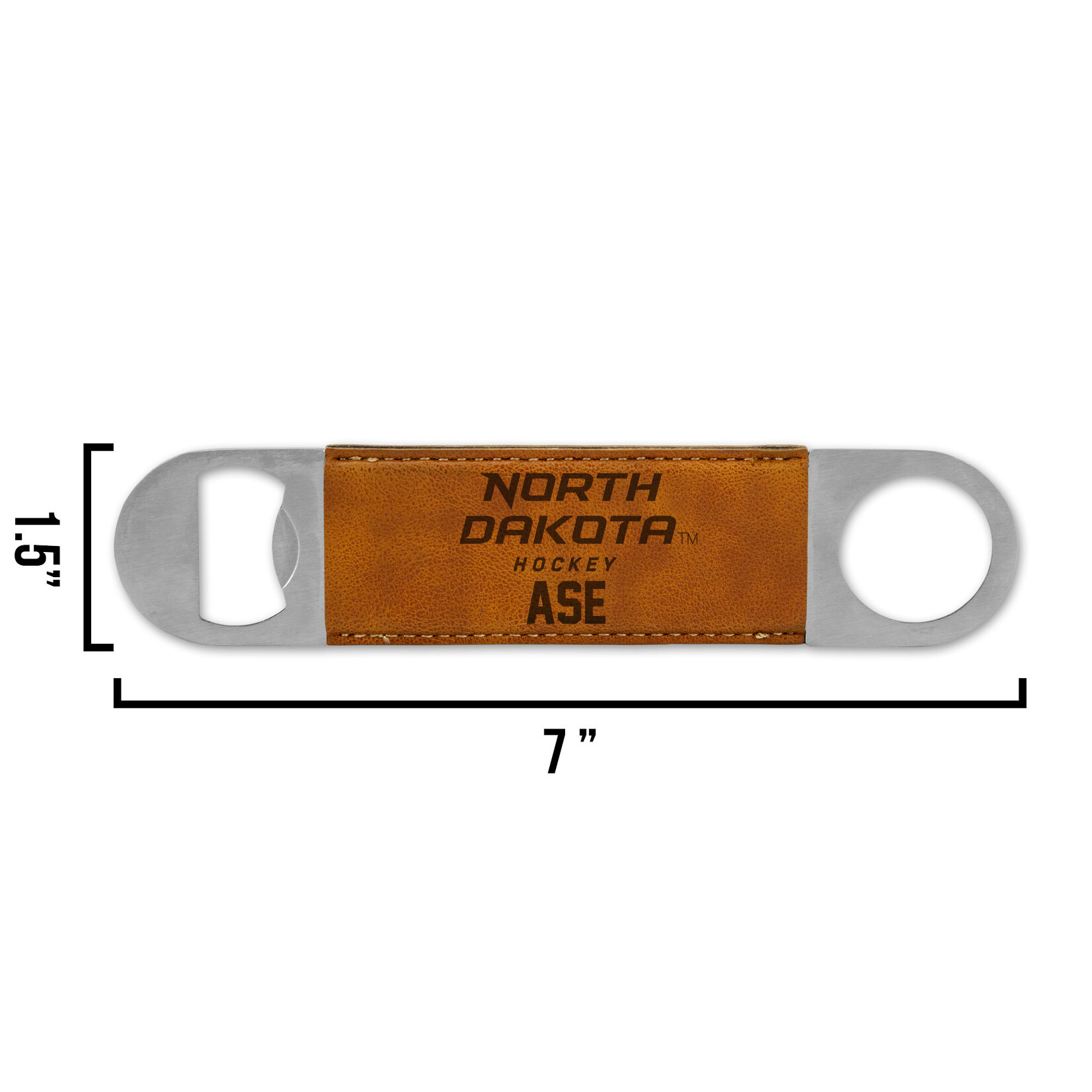Rico Industries Personalized North Dakota Hockey Leather Bar Blade