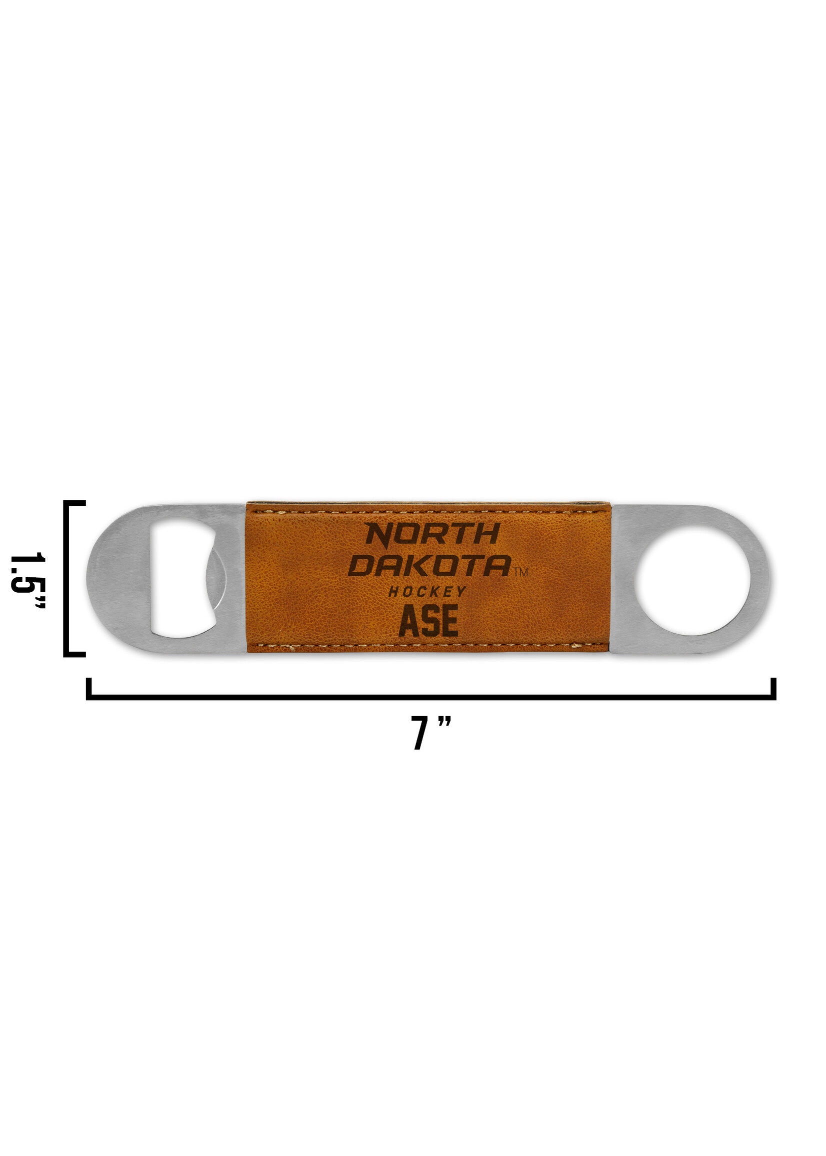 Rico Industries Personalized North Dakota Hockey Leather Bar Blade