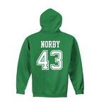 AHUNDYP #43 Jaden Norby North Dakota Football Youth Sport Hood
