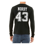 AHUNDYP #43 Jaden Norby North Dakota Football Sport Long Sleeve