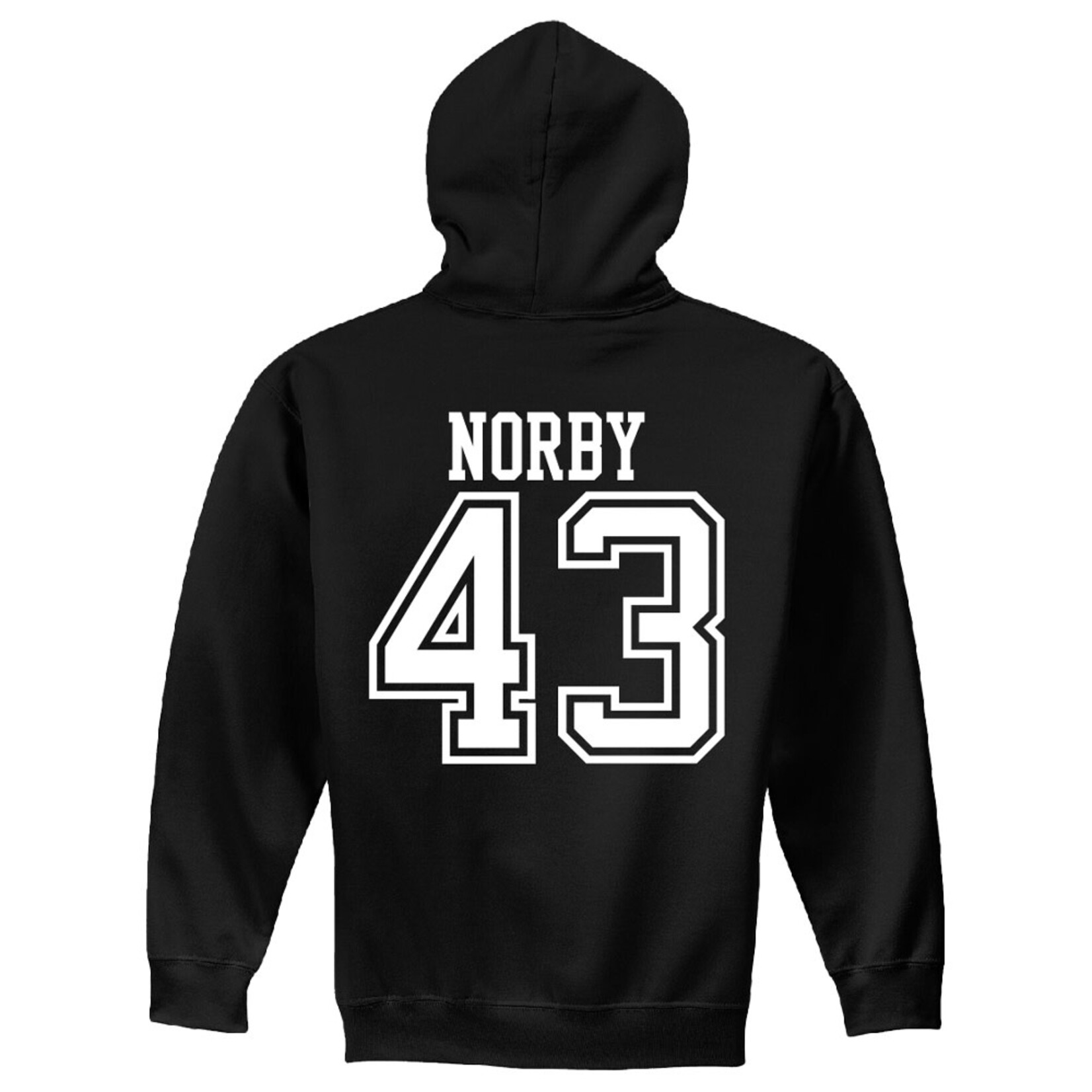 AHUNDYP #43 Jaden Norby North Dakota Football Sport Hood
