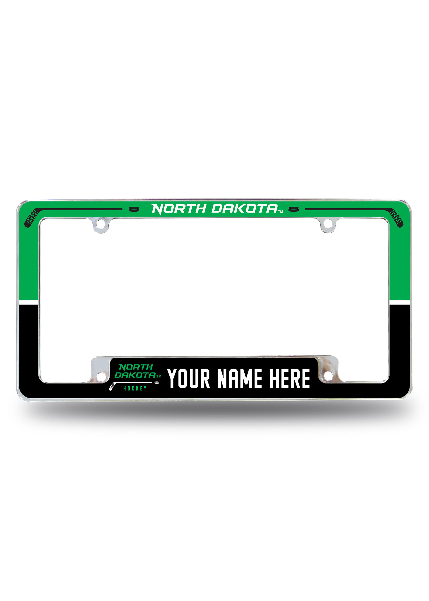 Rico Industries Personalized North Dakota Hockey License Plate Cover