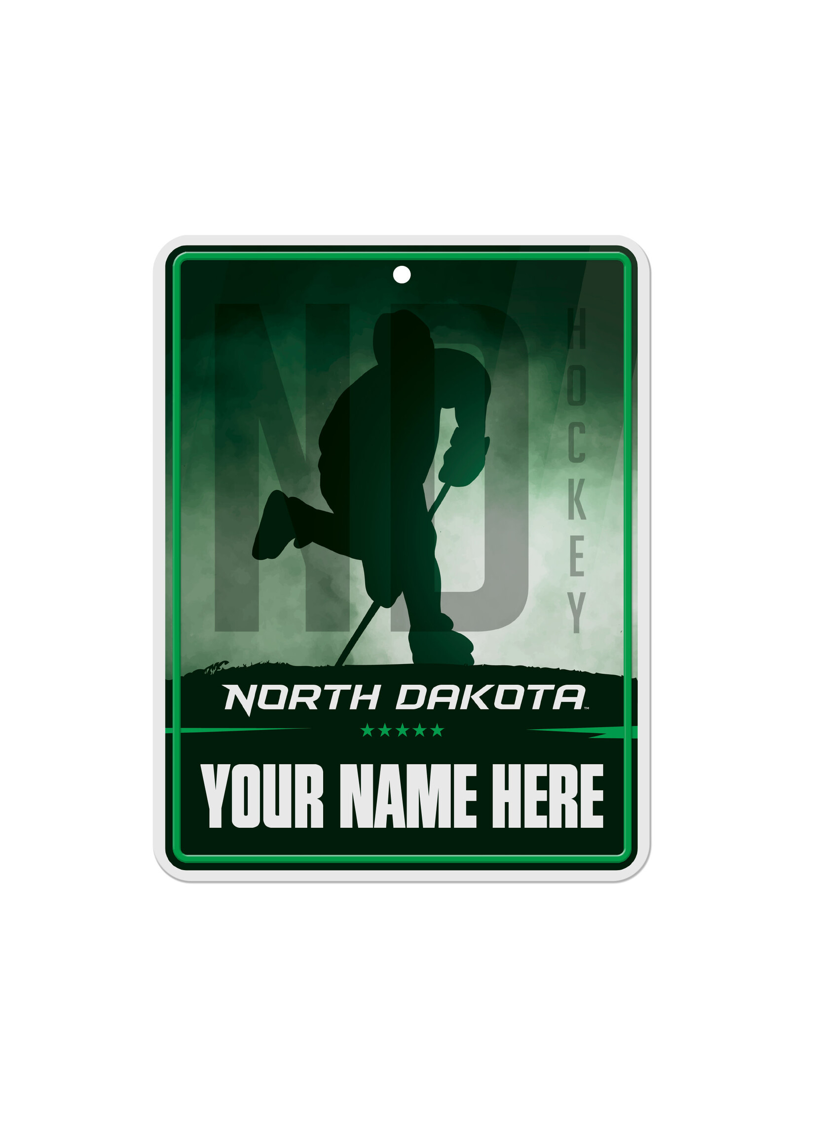 Rico Industries Personalized North Dakota 8.5" x 11" Metal Sign