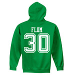 AHUNDYP #30 Hudson Flom North Dakota Football Sport Hood
