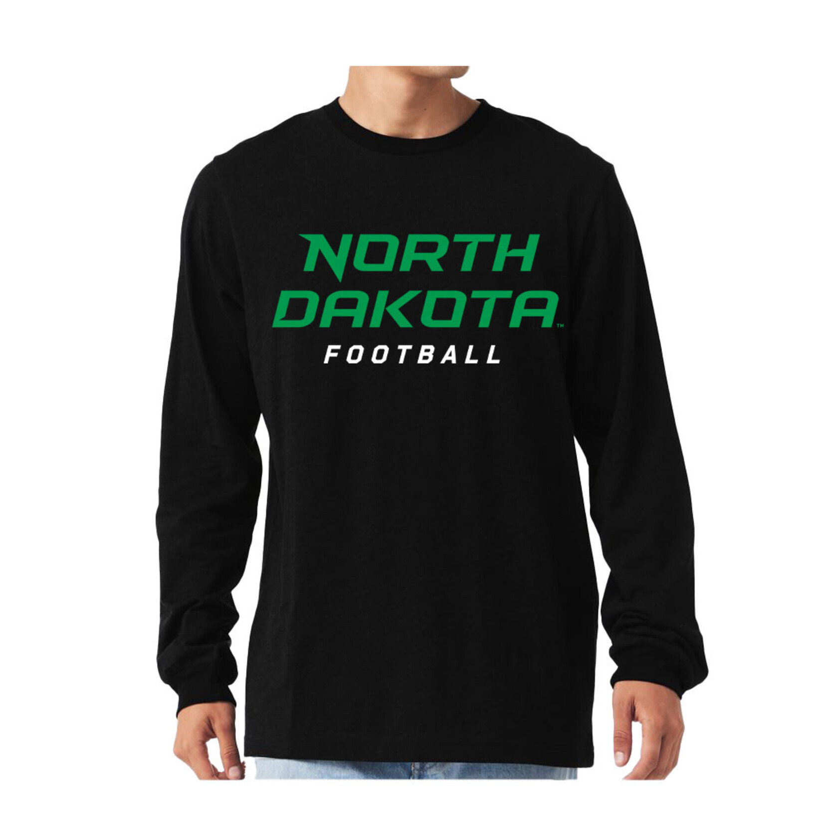 AHUNDYP #50 Riley Gerhardt North Dakota Football Sport Long Sleeve