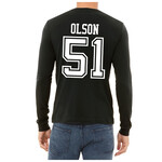 AHUNDYP #51 Caleb Olson North Dakota Football Sport Long Sleeve