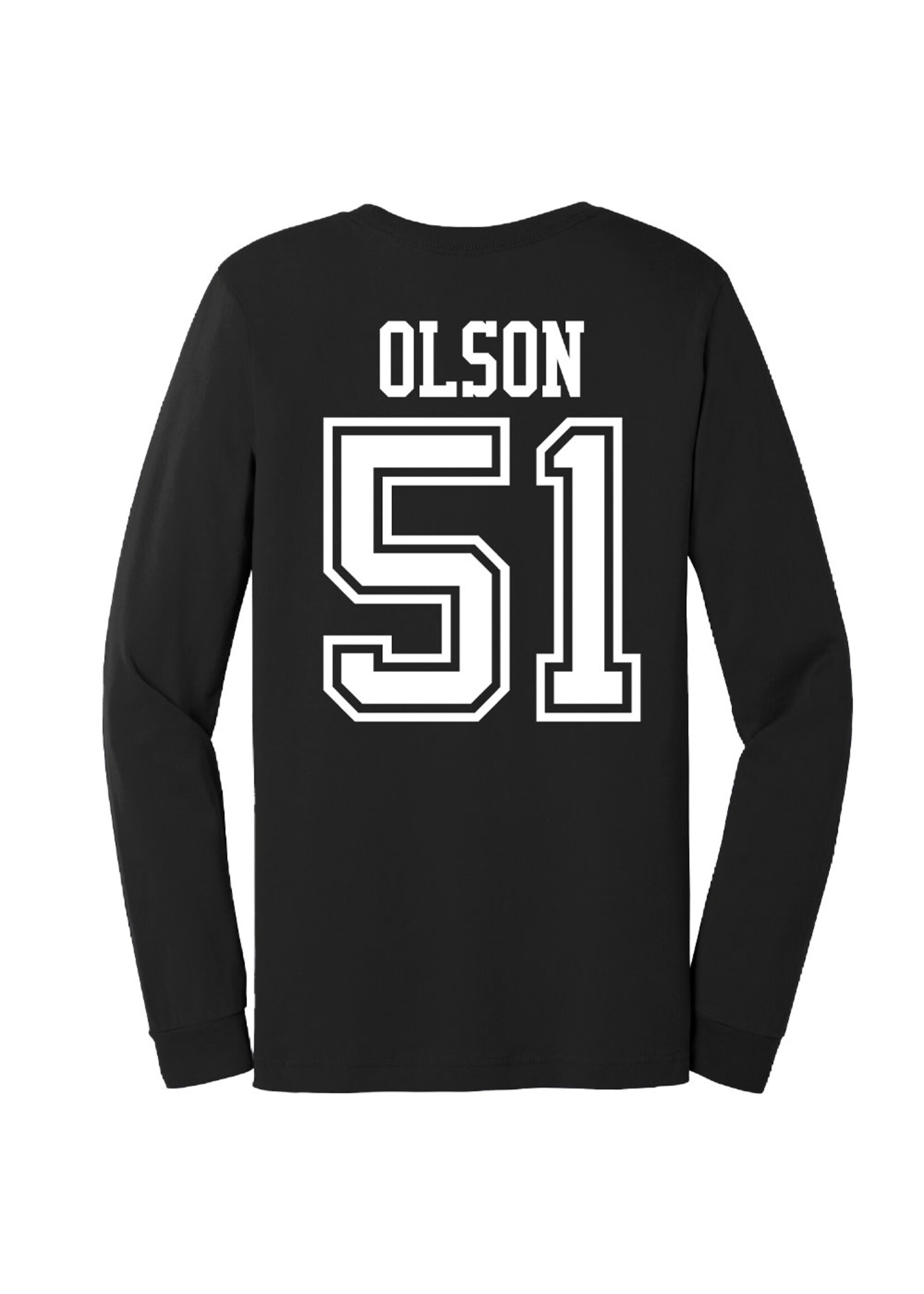 AHUNDYP #51 Caleb Olson North Dakota Football Sport Long Sleeve