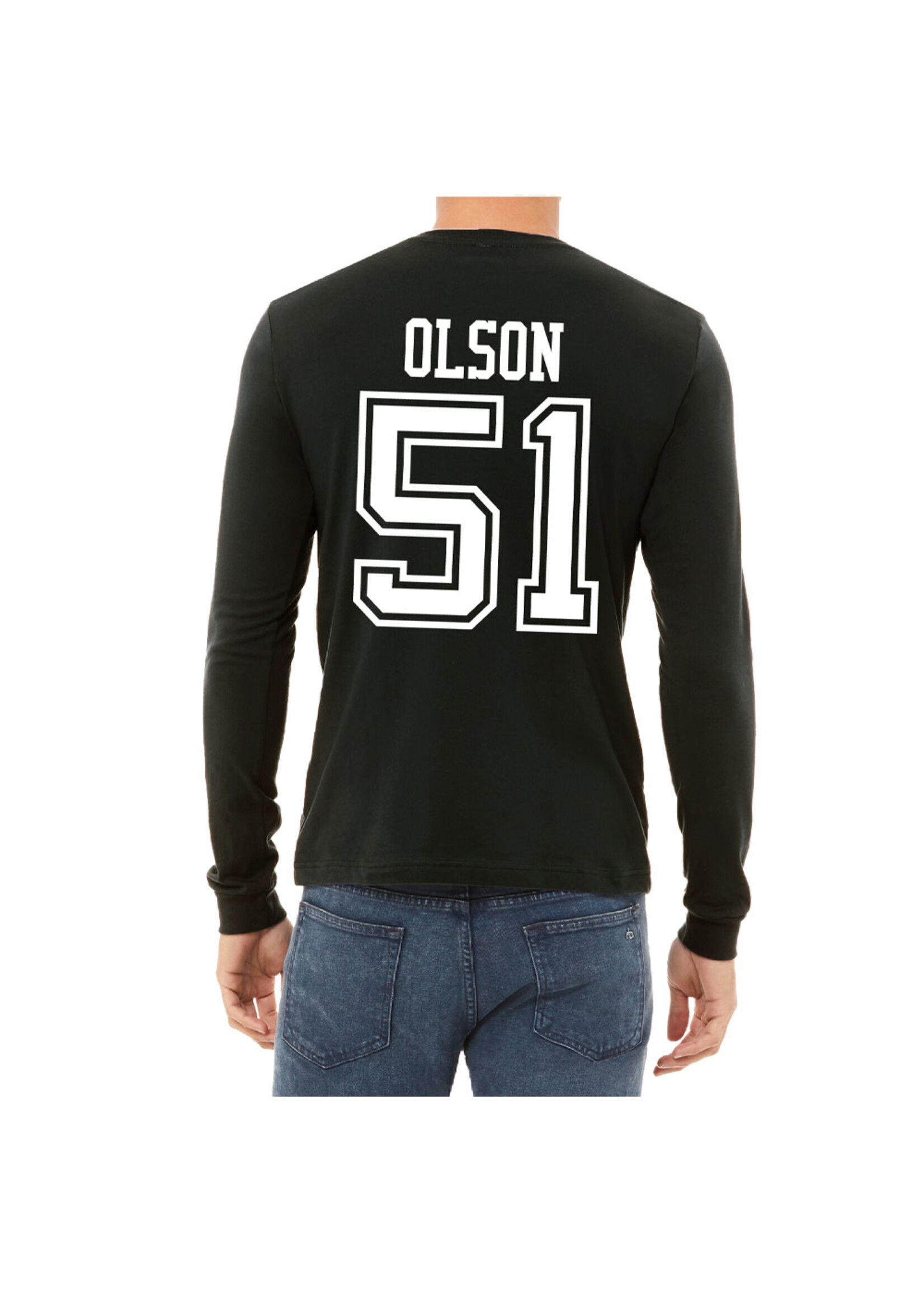 AHUNDYP #51 Caleb Olson North Dakota Football Sport Long Sleeve