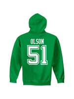 AHUNDYP #51 Caleb Olson North Dakota Football Sport Hood