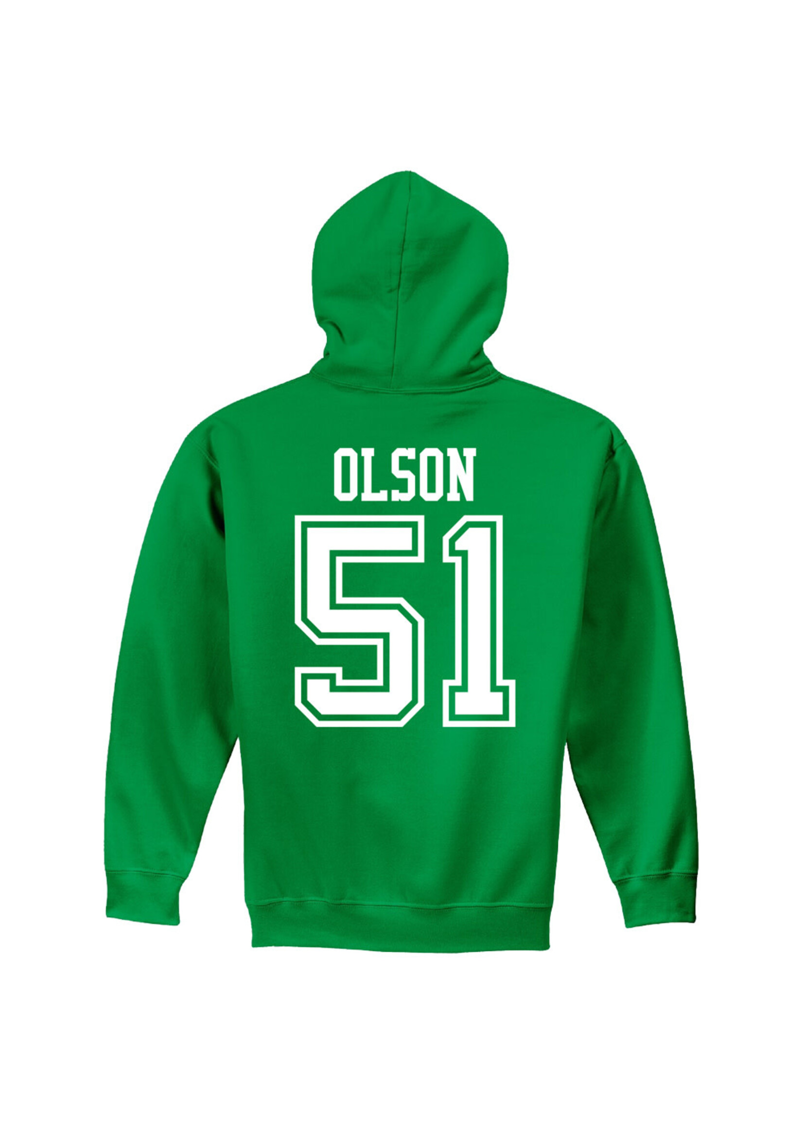 AHUNDYP #51 Caleb Olson North Dakota Football Sport Hood