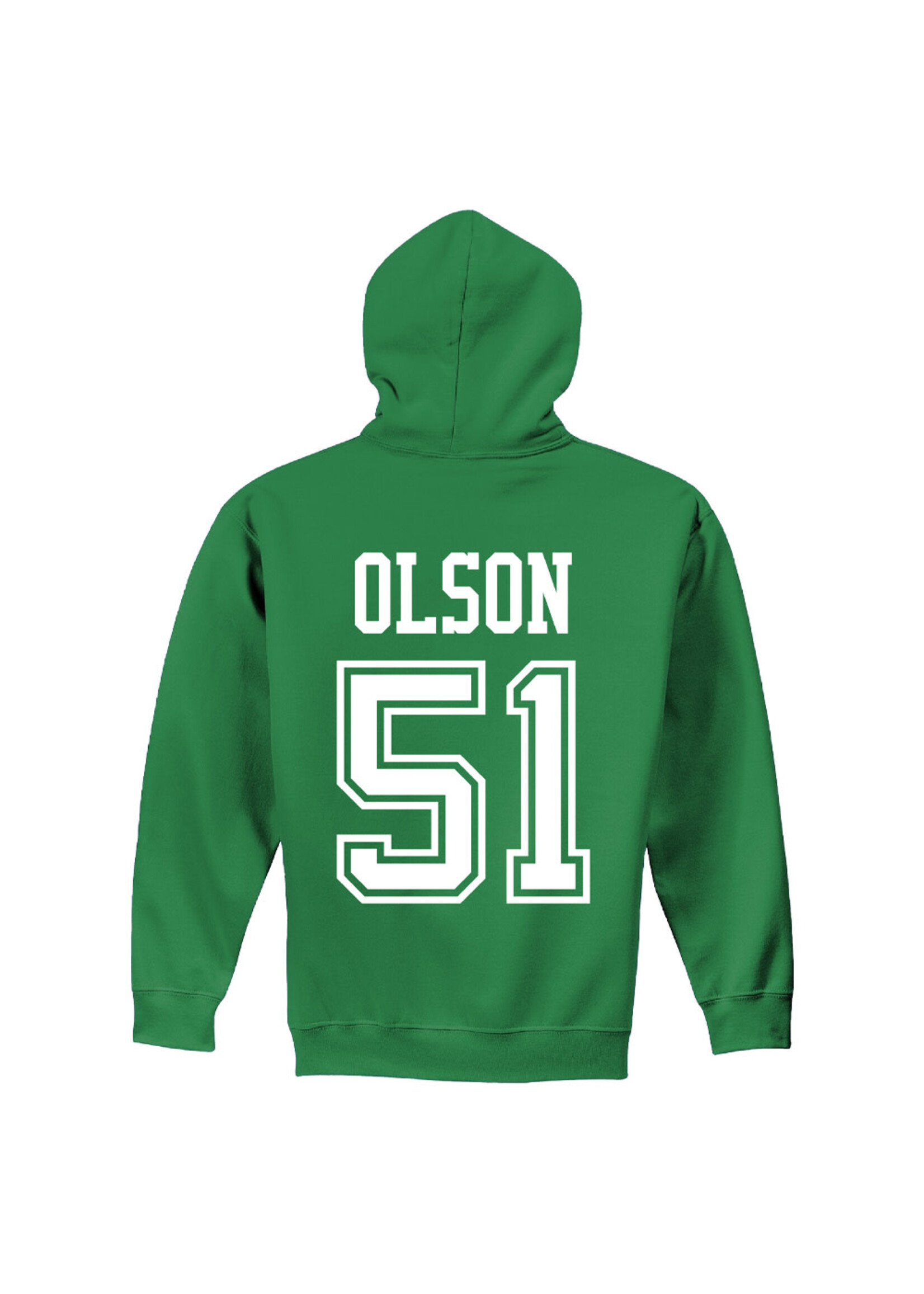 AHUNDYP #51 Caleb Olson North Dakota Football Youth Sport Hood