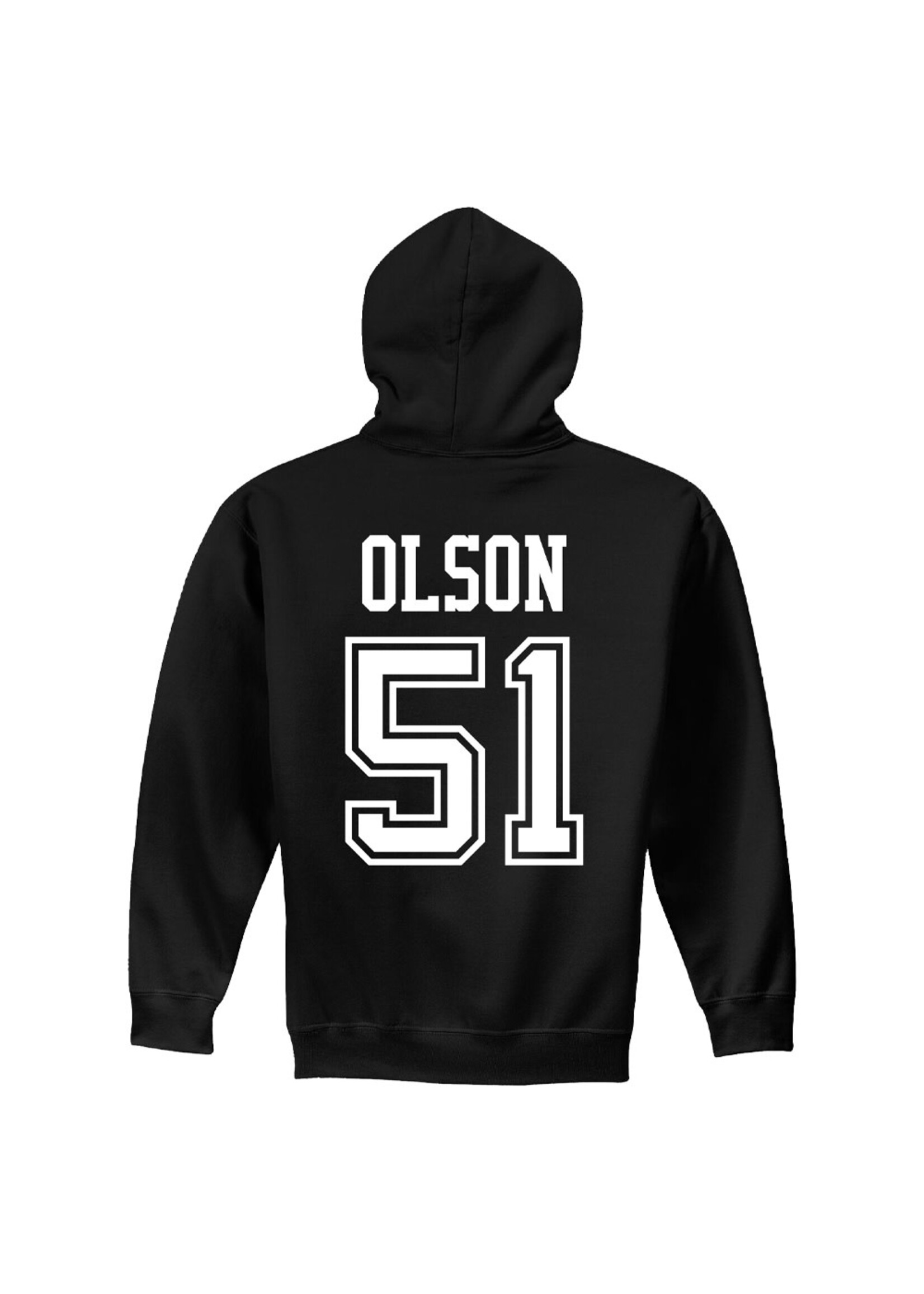 AHUNDYP #51 Caleb Olson North Dakota Football Youth Sport Hood