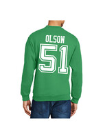 AHUNDYP #51 Caleb Olson North Dakota Football Sport Crew