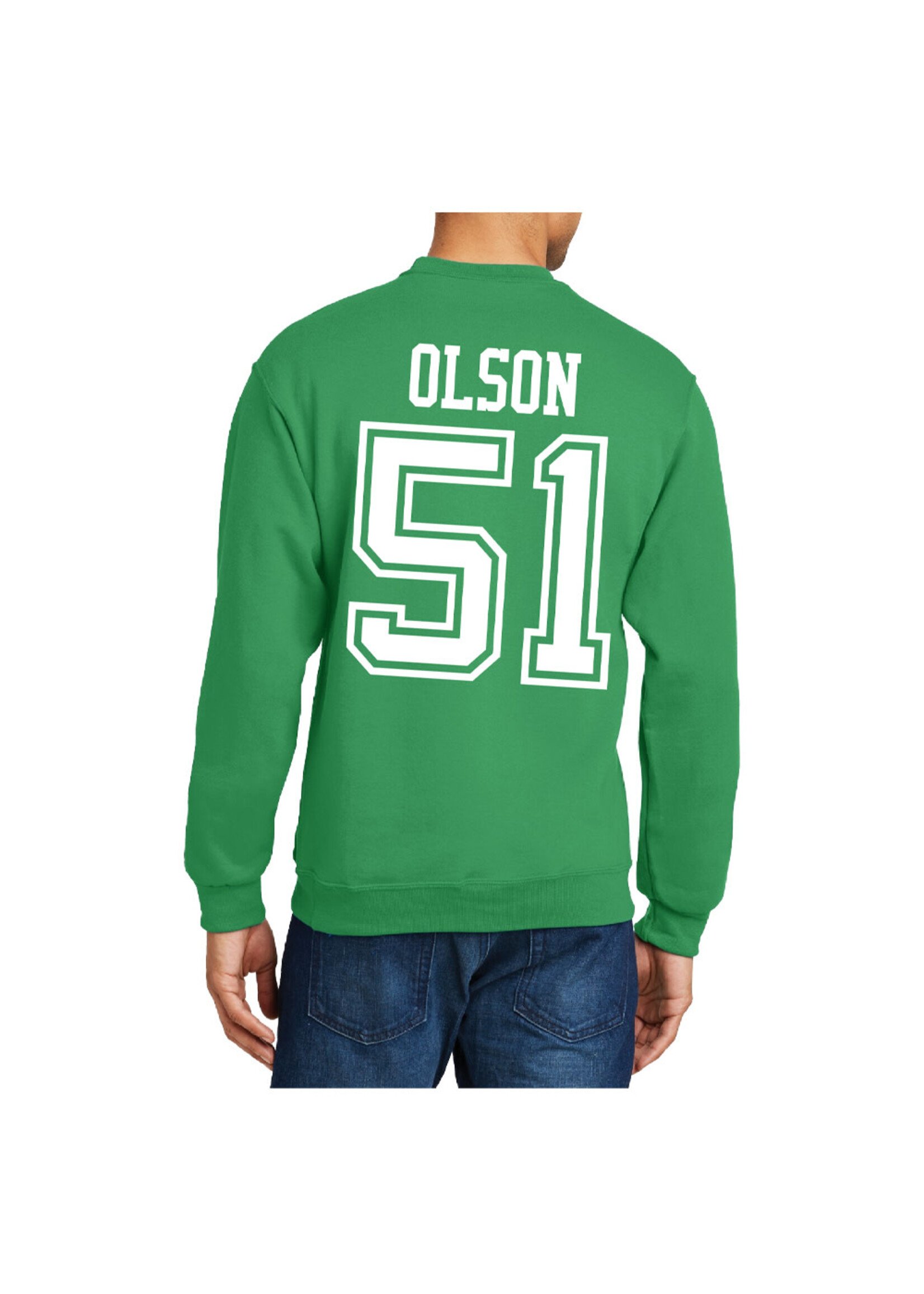 AHUNDYP #51 Caleb Olson North Dakota Football Sport Crew