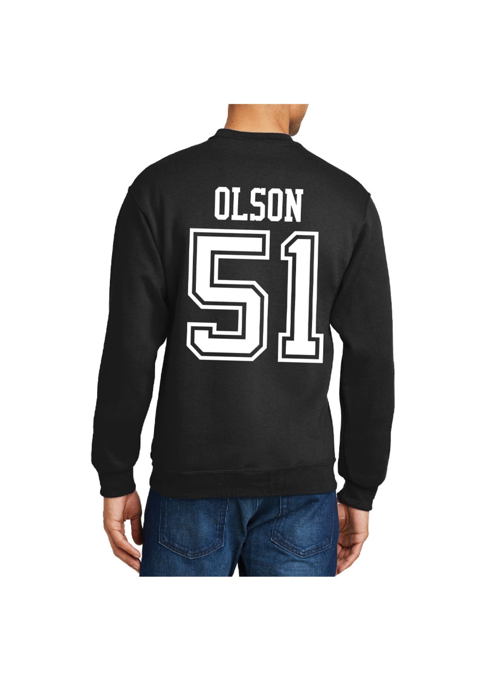 AHUNDYP #51 Caleb Olson North Dakota Football Sport Crew