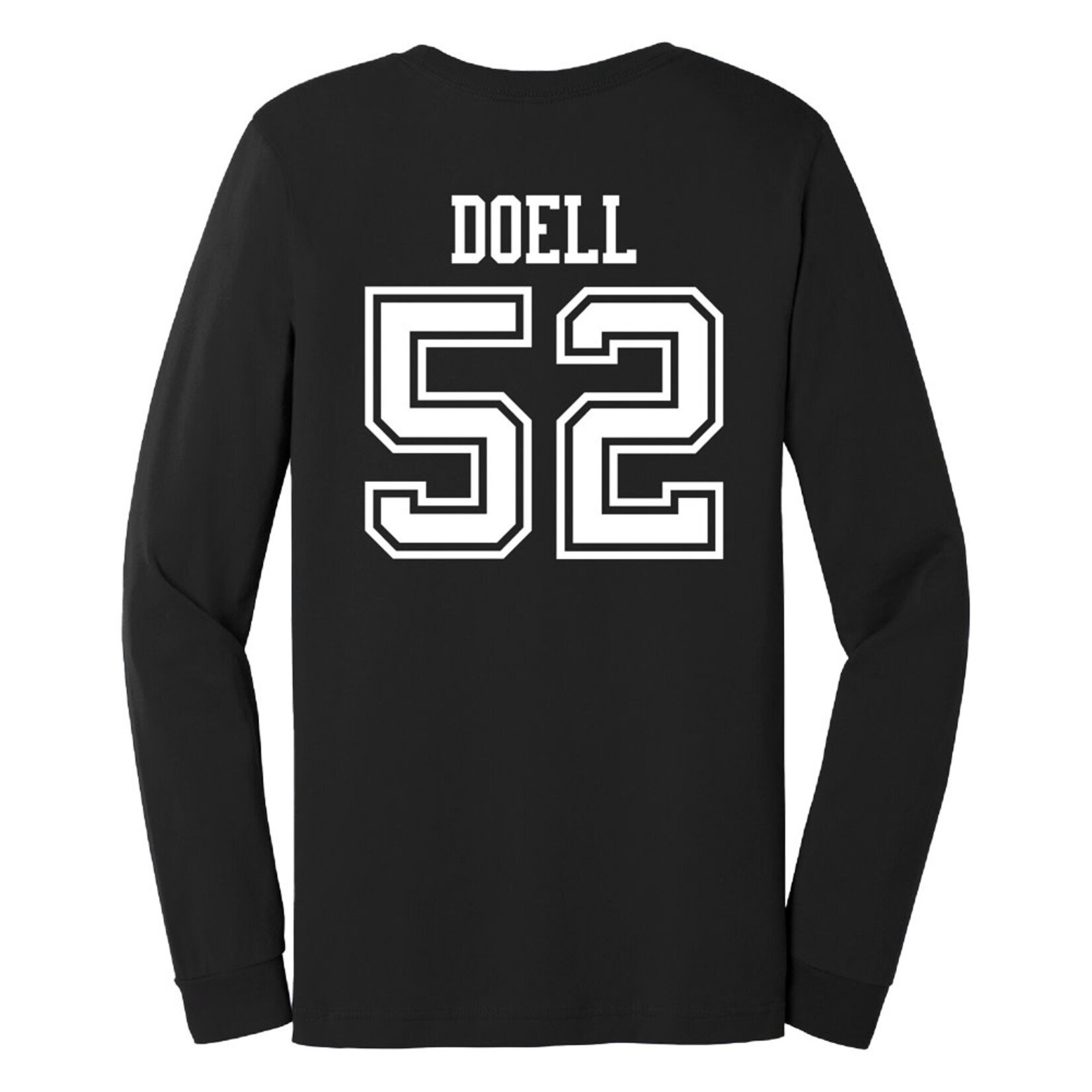 AHUNDYP #52 Logan Doell North Dakota Football Sport Long Sleeve