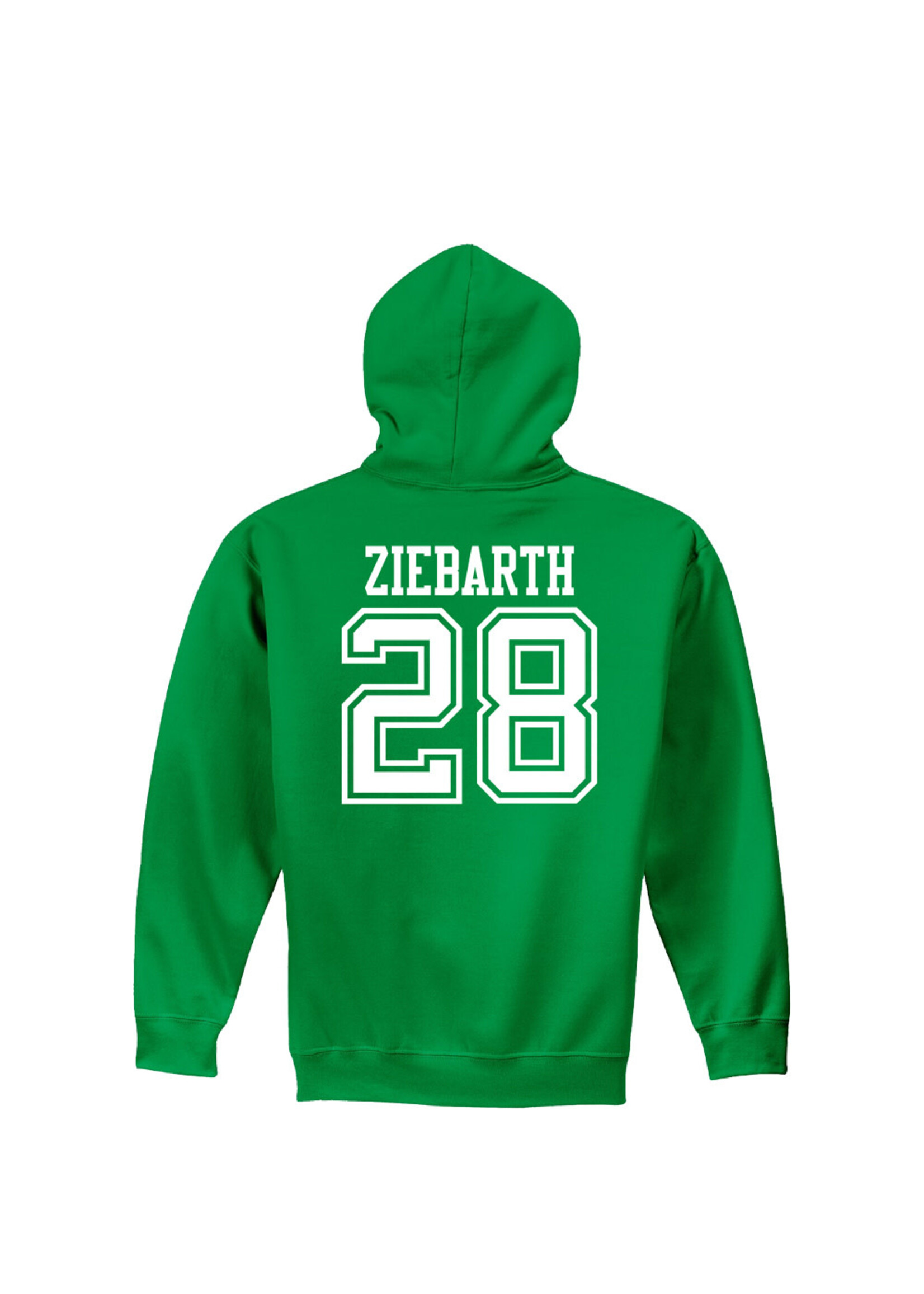 AHUNDYP #28 Gaven Ziebarth North Dakota Football Sport Adult Hood