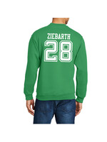AHUNDYP #28 Gaven Ziebarth North Dakota Football Sport Adult Crew