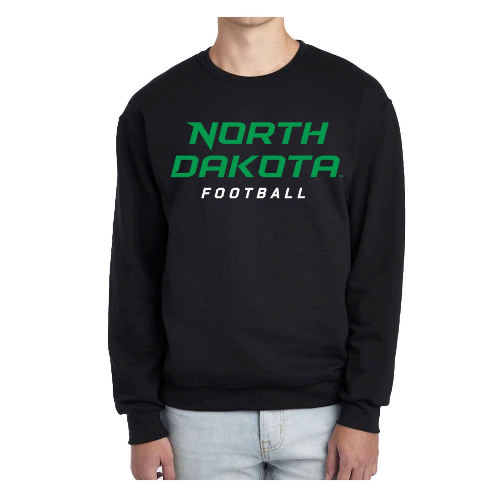 AHUNDYP #28 Gaven Ziebarth North Dakota Football Sport Adult Crew