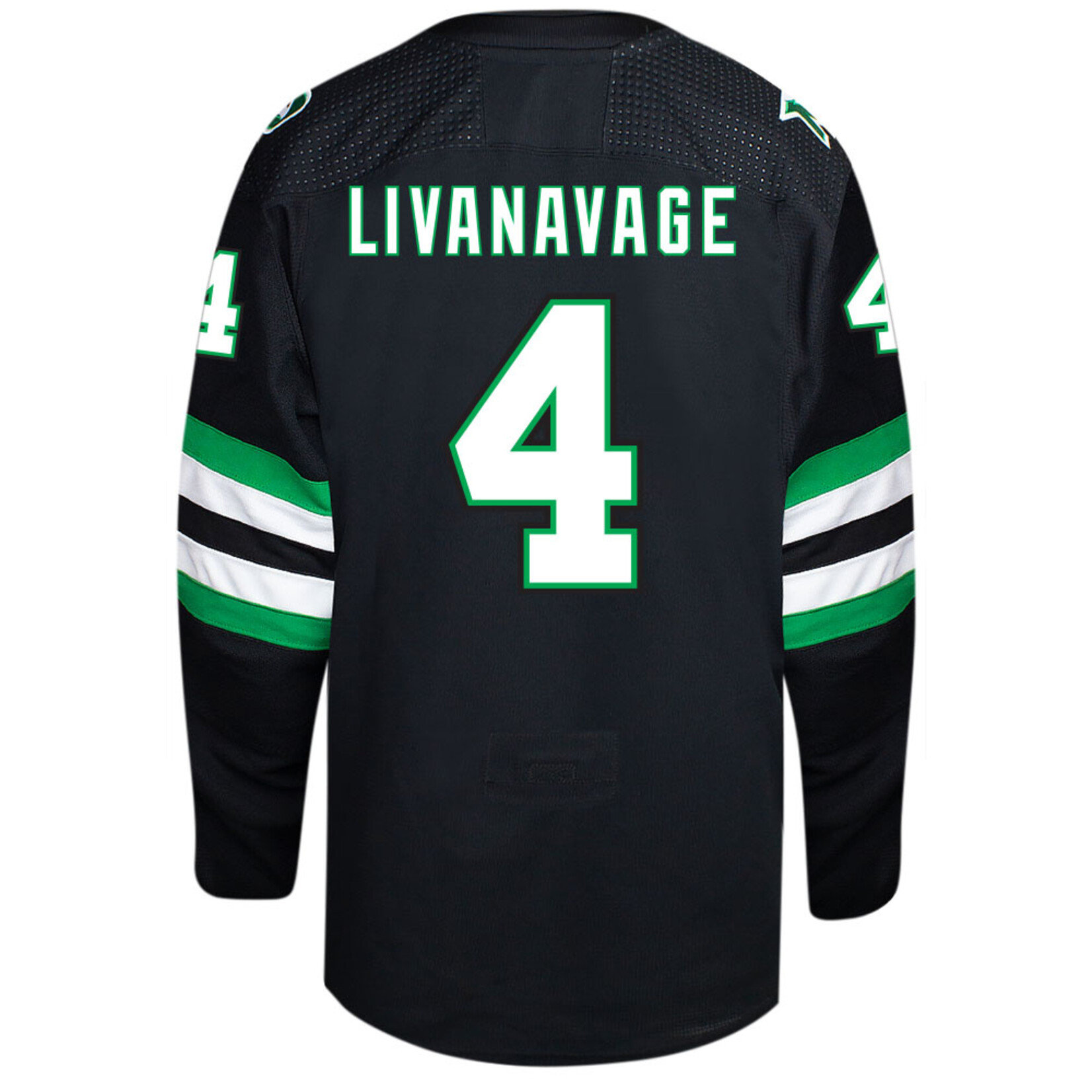 AHUNDYP #4 Jake Livanavage Adidas Authentic North Dakota Hockey Jersey