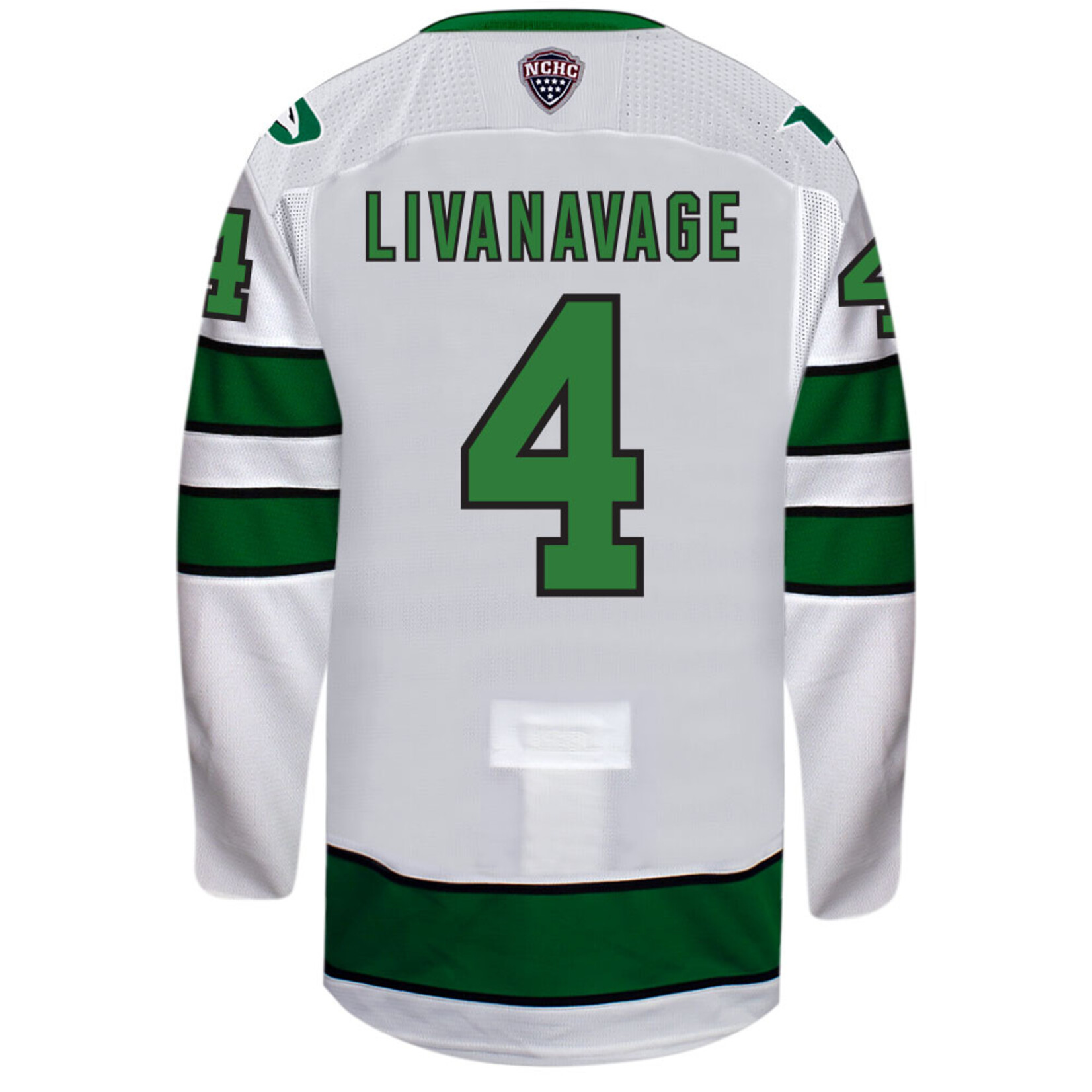 AHUNDYP #4 Jake Livanavage North Dakota Hockey Beauty Youth Jersey