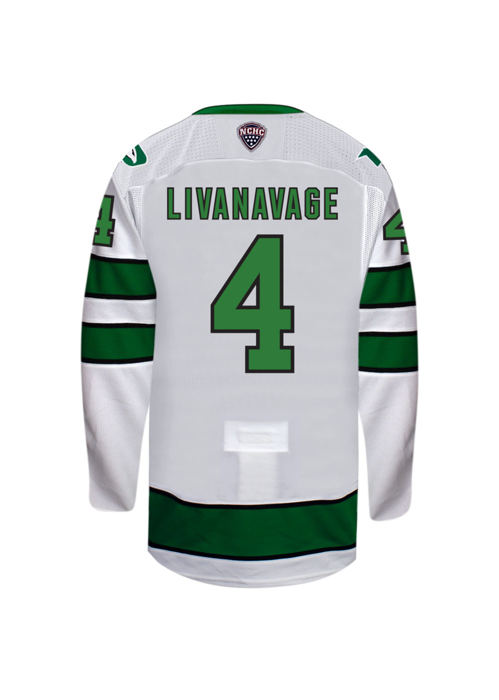 Beauty Unis #4 Jake Livanavage North Dakota Hockey Beauty Jersey