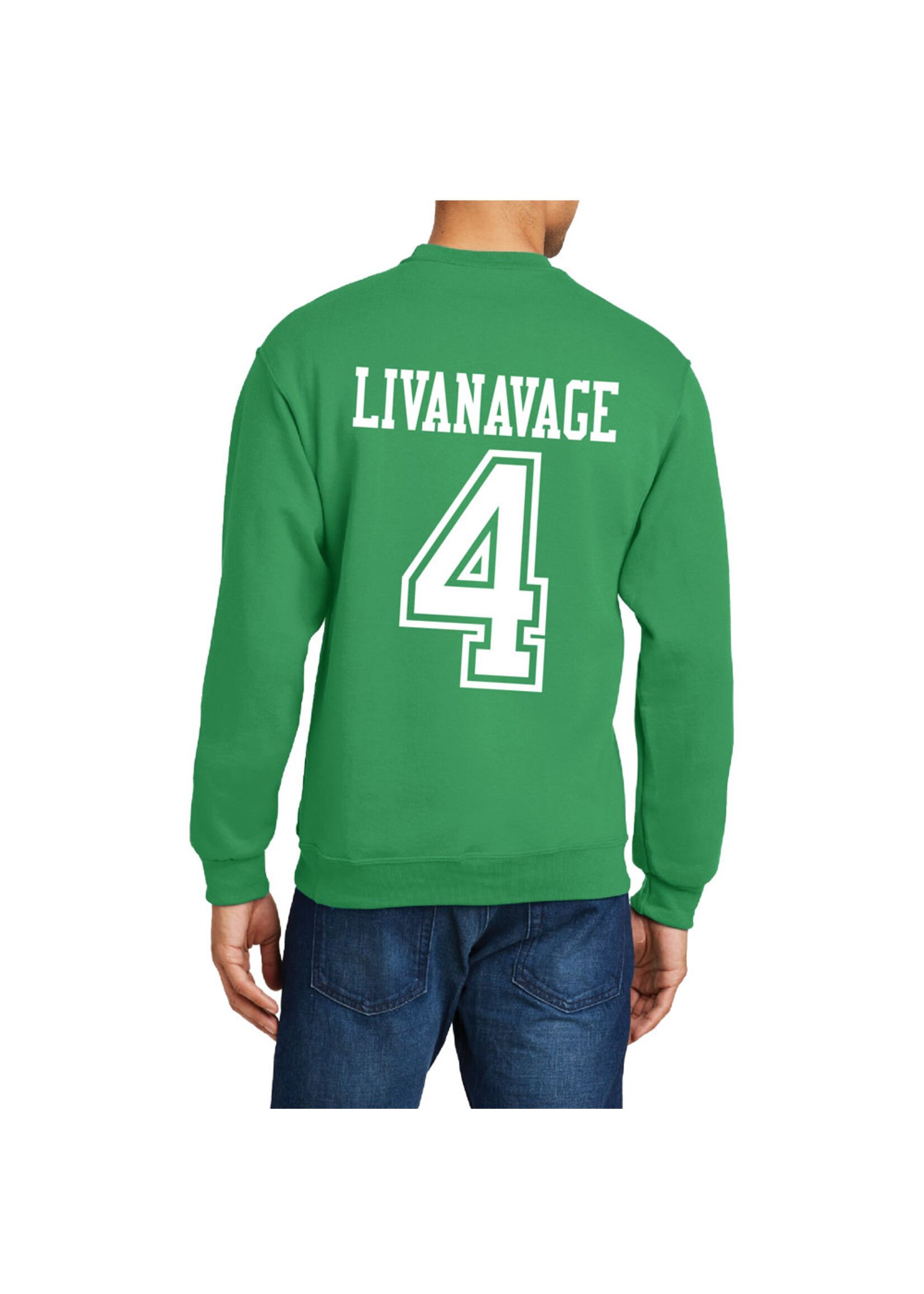 AHUNDYP #4 Jake Livanavage North Dakota Hockey Sport Adult Crew