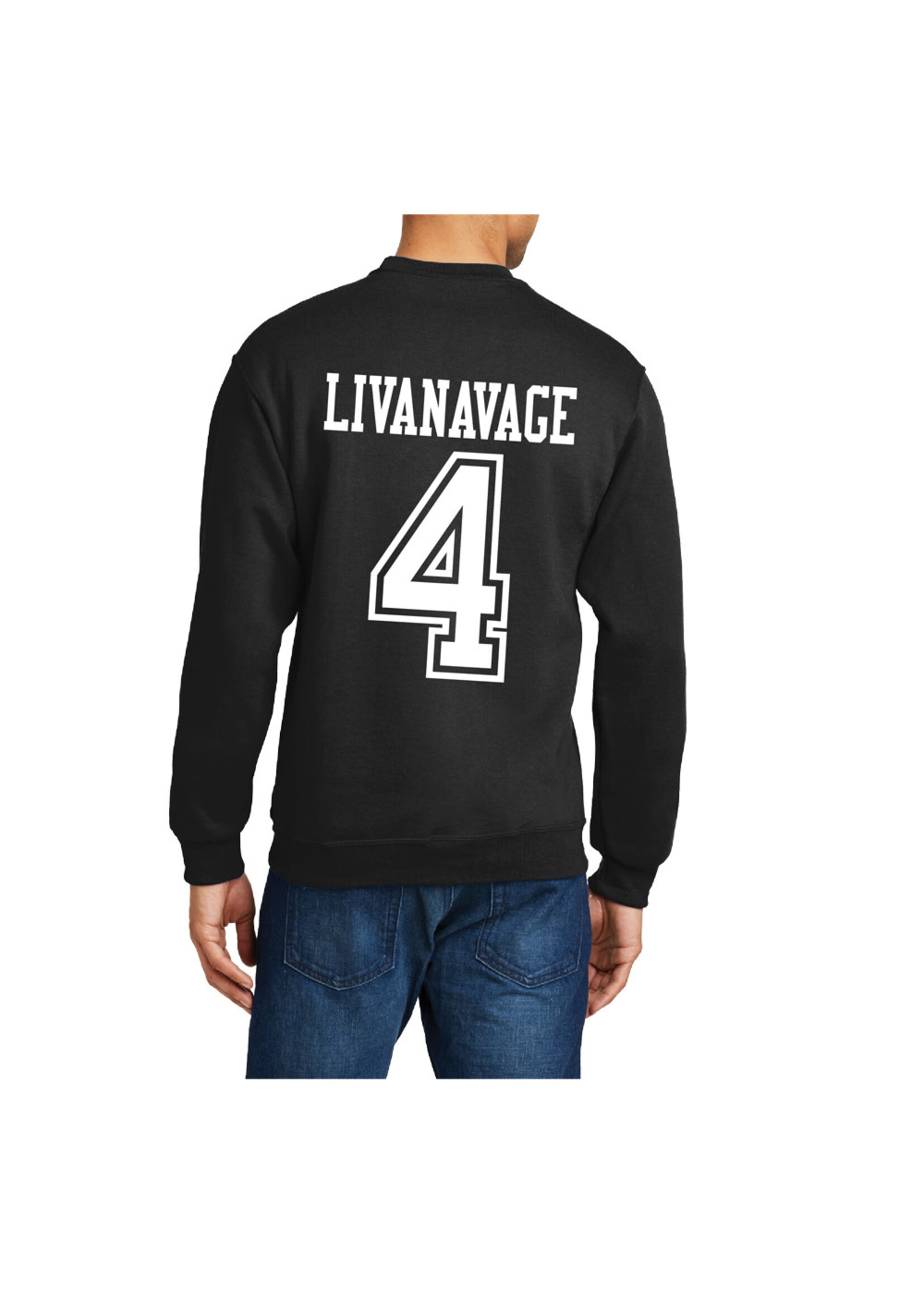 AHUNDYP #4 Jake Livanavage North Dakota Hockey Sport Adult Crew