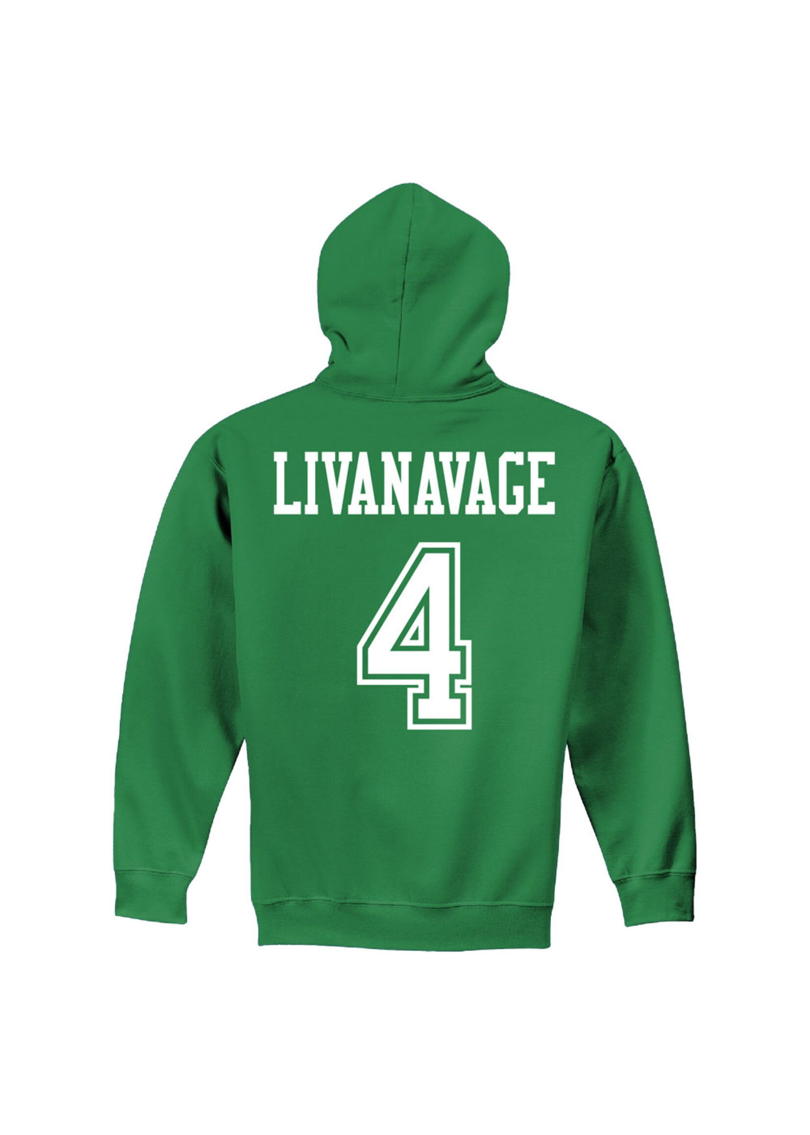 AHUNDYP #4 Jake Livanavage North Dakota Hockey Sport Youth Hood