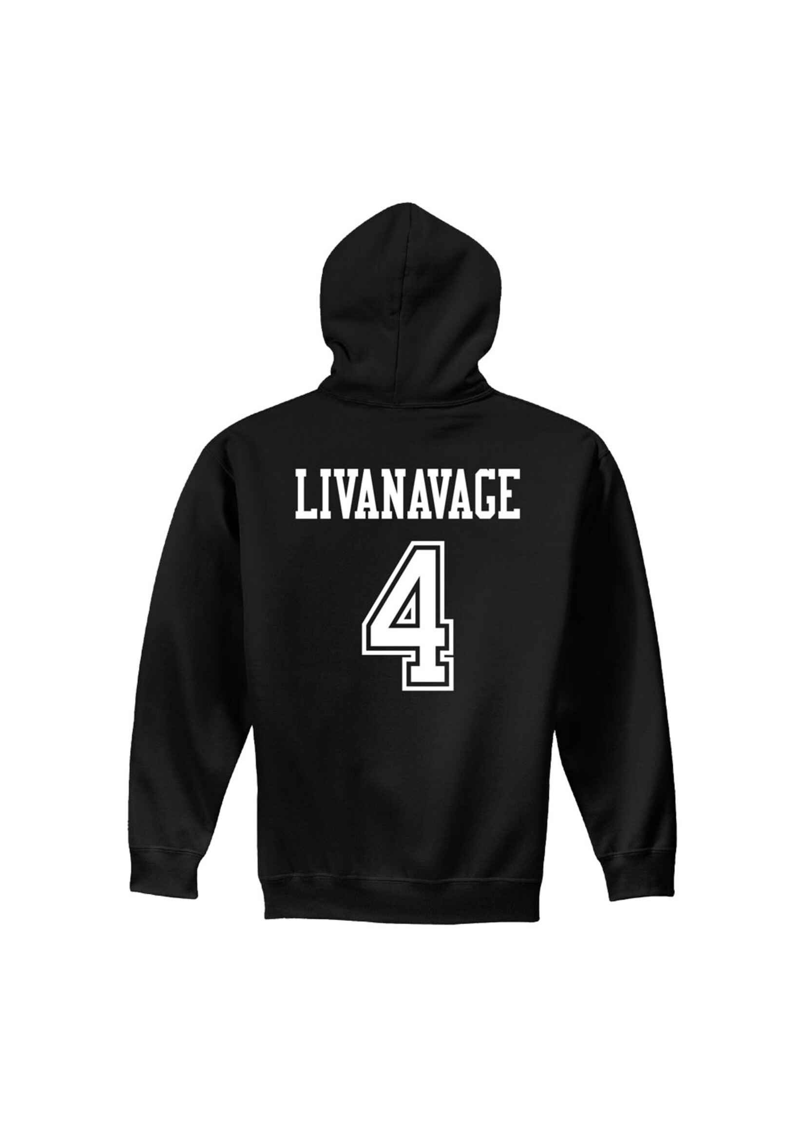 AHUNDYP #4 Jake Livanavage North Dakota Hockey Sport Youth Hood