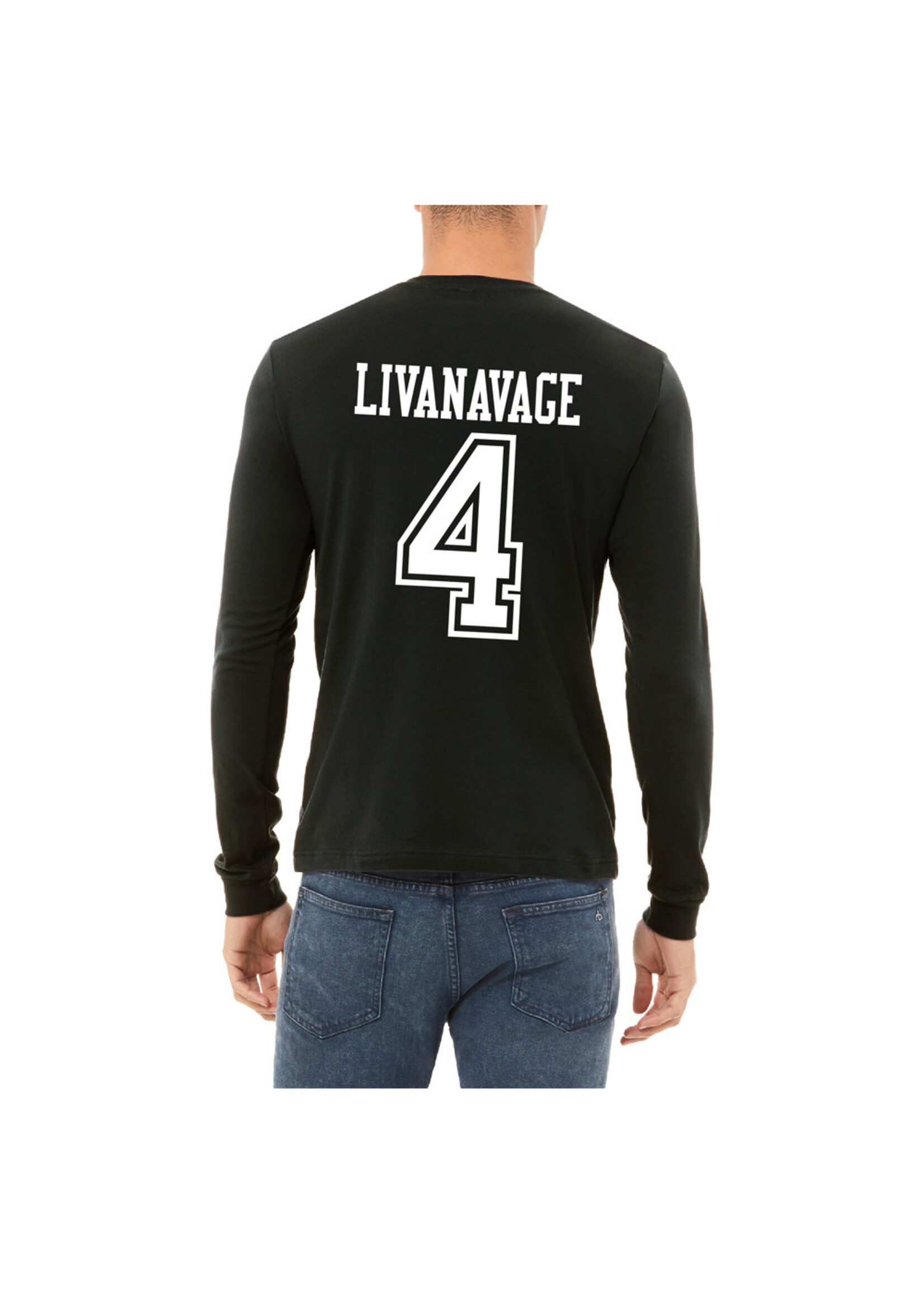 AHUNDYP #4 Jake Livanavage North Dakota Hockey Sport Adult Long Sleeve