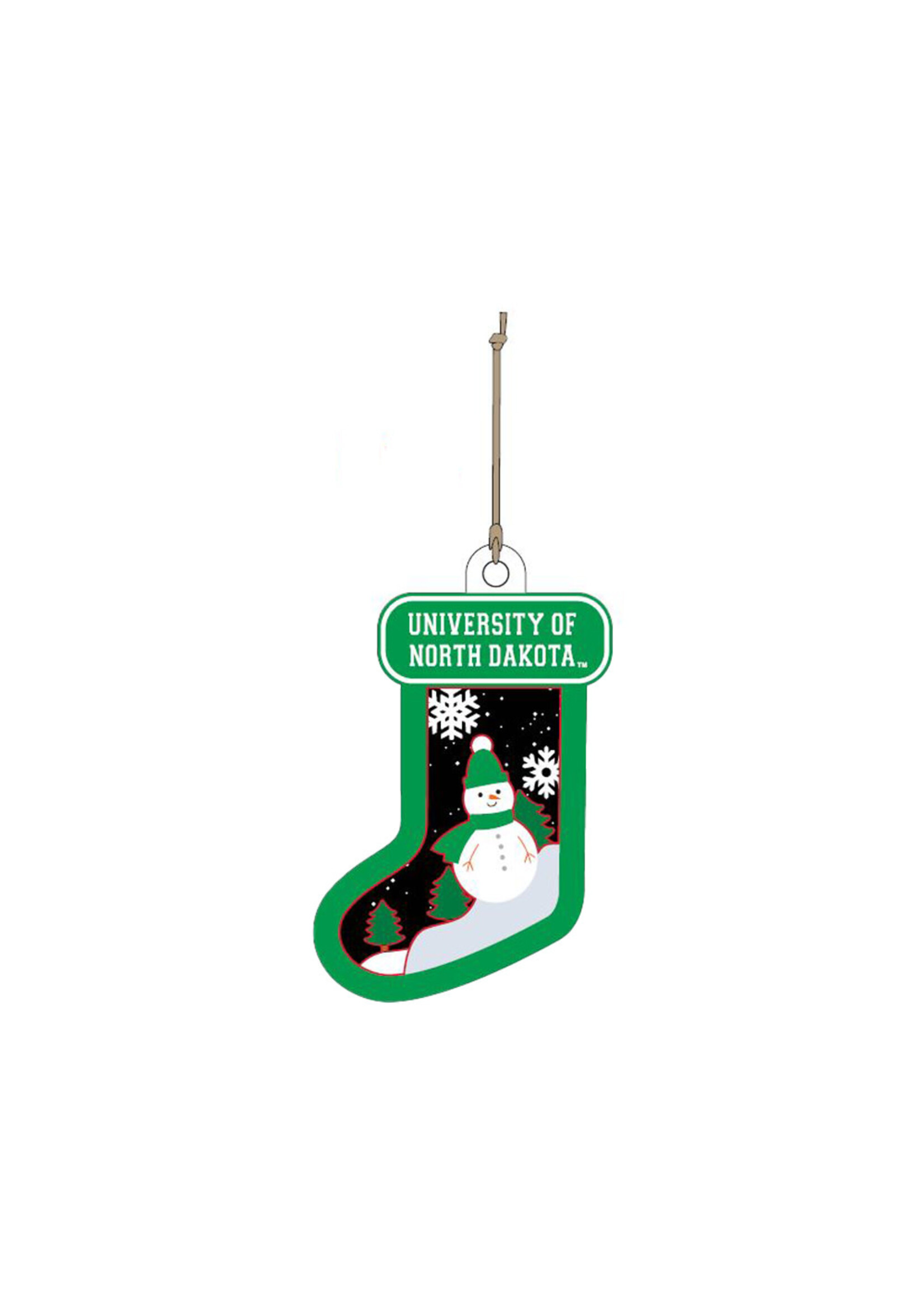 UND Snowman Stocking Ornament