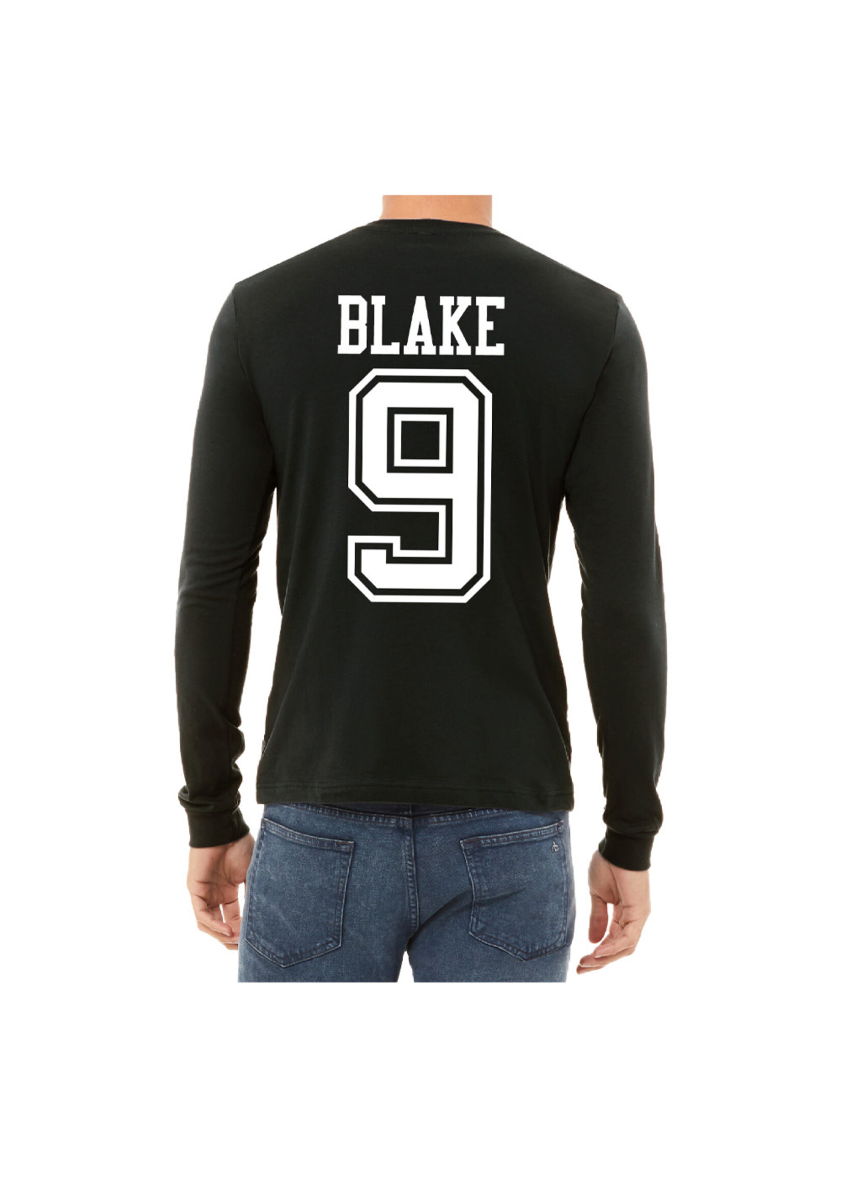 AHUNDYP #9 Jackson Blake North Dakota Hockey Sport Adult Long Sleeve
