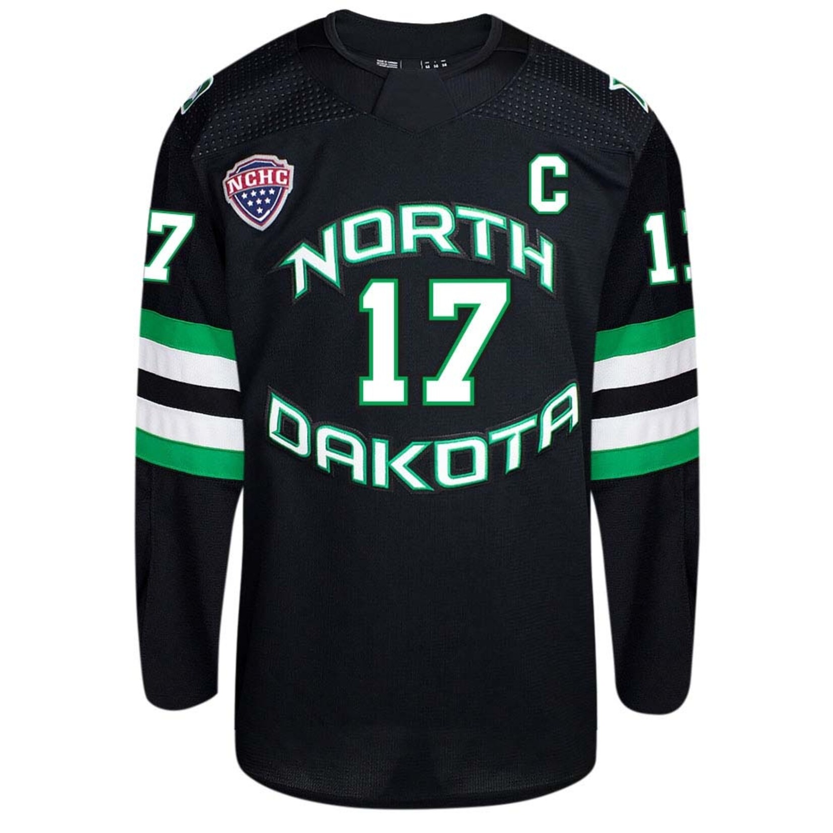 Adidas #17 Riese Gaber Authentic North Dakota Hockey Jersey