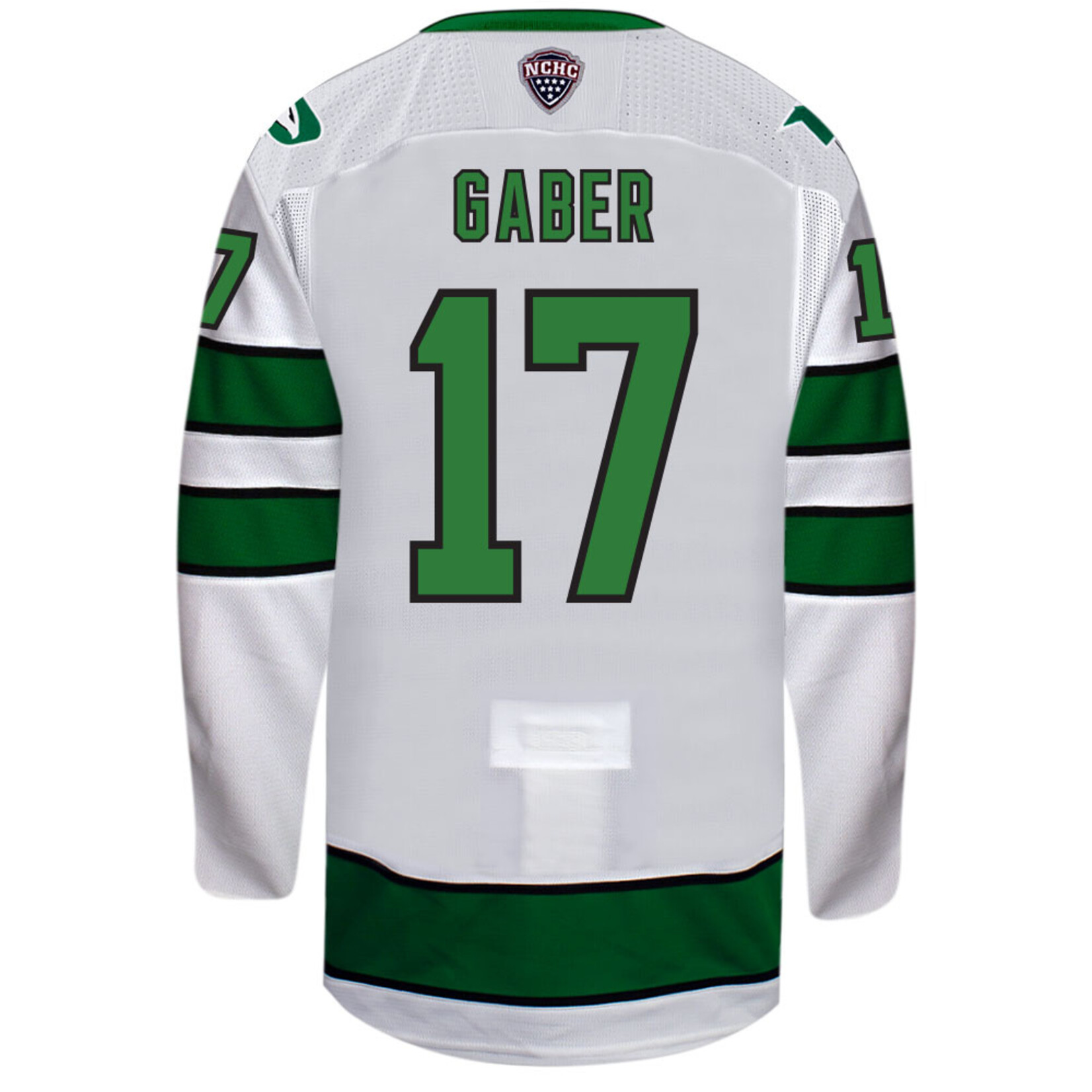 Adidas #17 Riese Gaber Authentic North Dakota Hockey Jersey